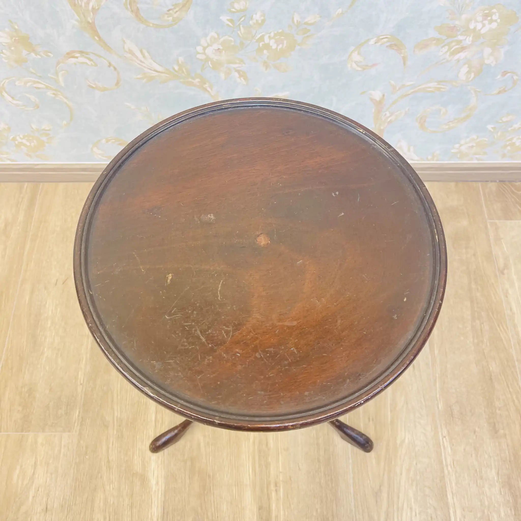 【アンティーク】 トライポットテーブル（三脚テーブル） / 18世紀後半から19世紀頃 / イギリス / 轆轤細工,カブリオールレッグ