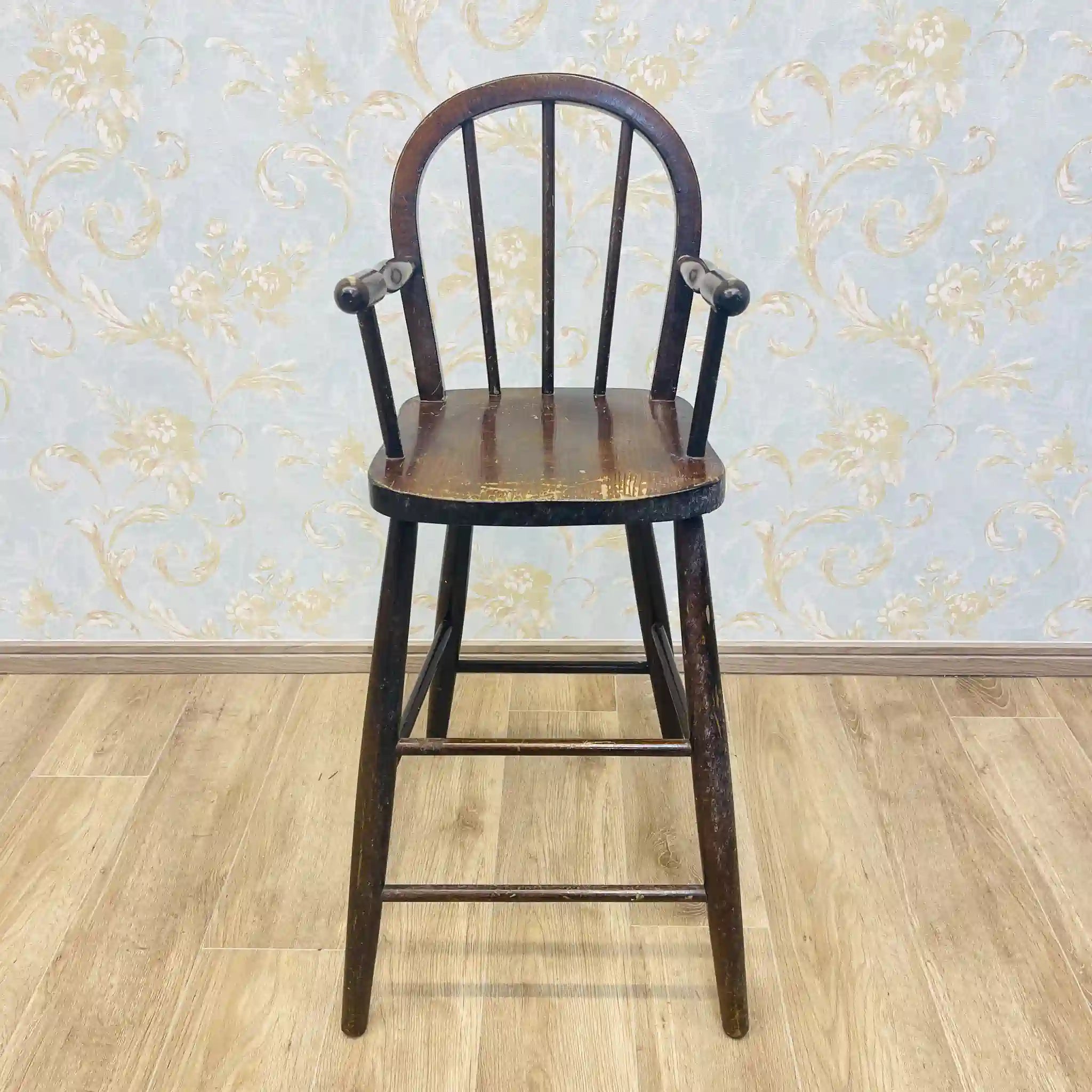 【アンティーク】 ボウバックキッズチェア / ウィンザー様式 / イギリス / 挽物細工,スポークバック