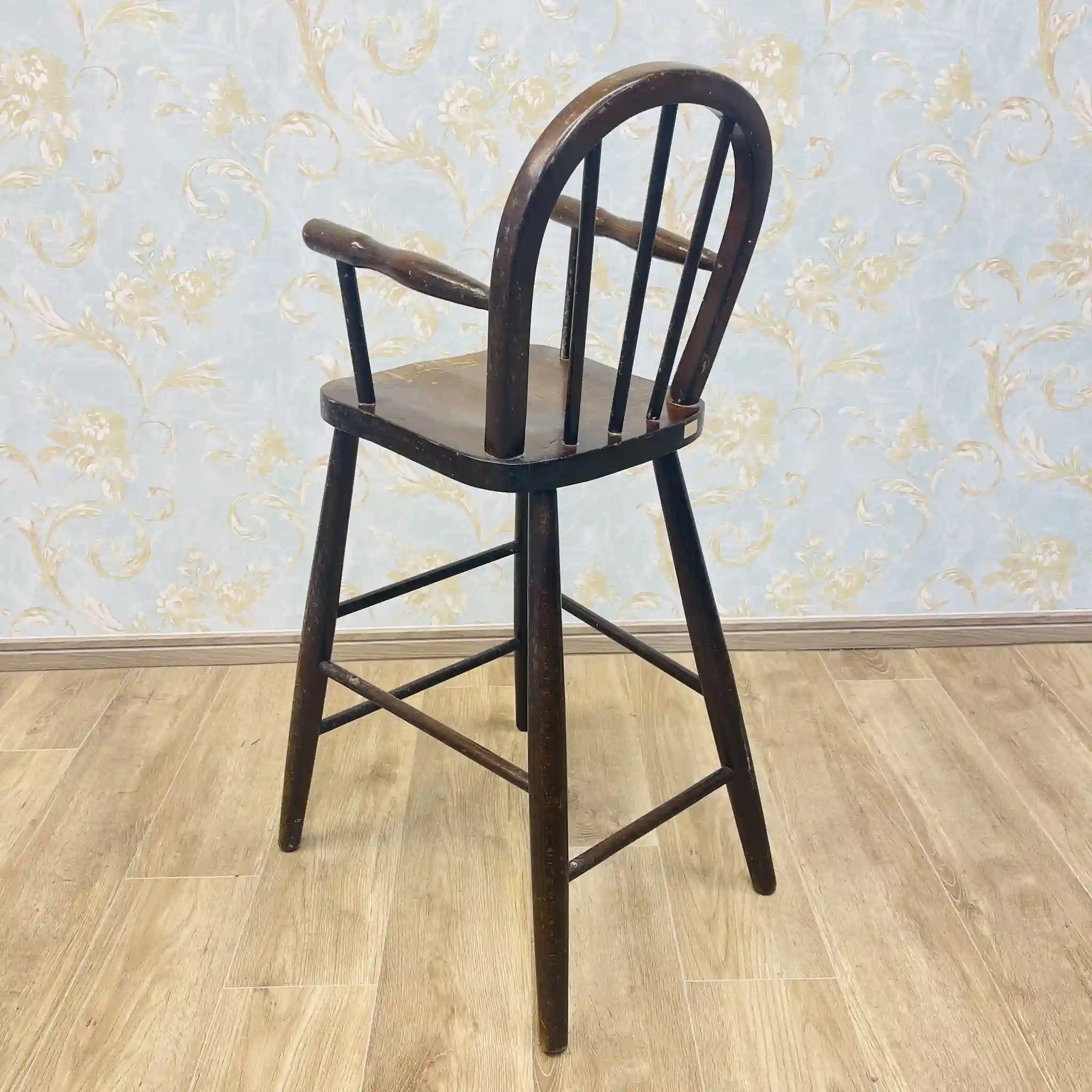 【アンティーク】 ボウバックキッズチェア / ウィンザー様式 / イギリス / 挽物細工,スポークバック