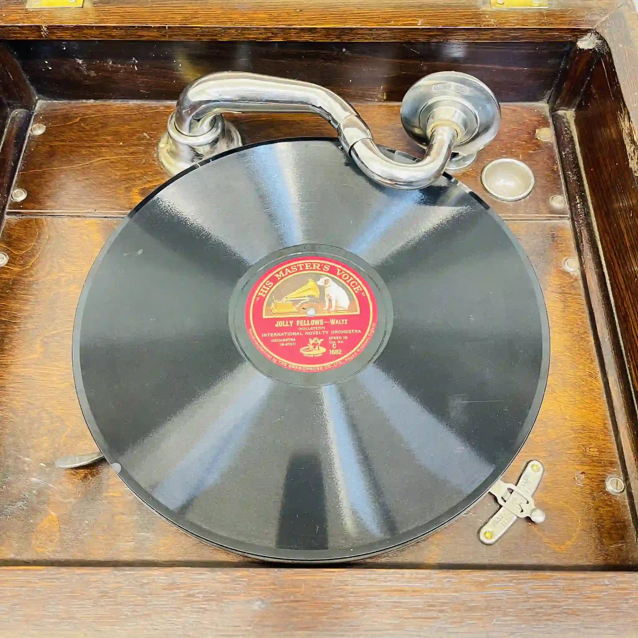 Antique Gramophone / Art Deco / 1910-1930s / Oak / British