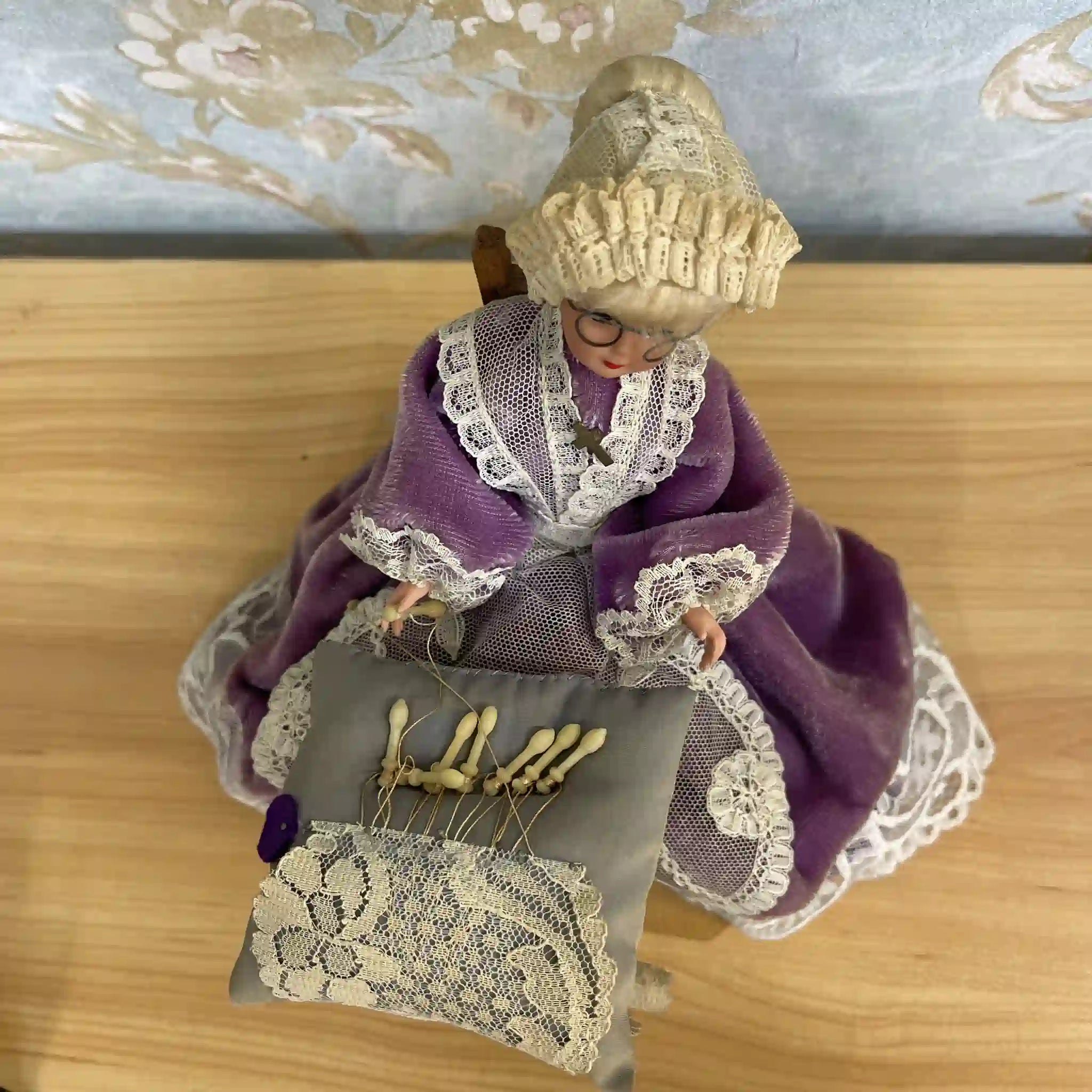【复古】娃娃（娃娃）/博宾蕾丝工匠/估计1950-70s /布/比利时
