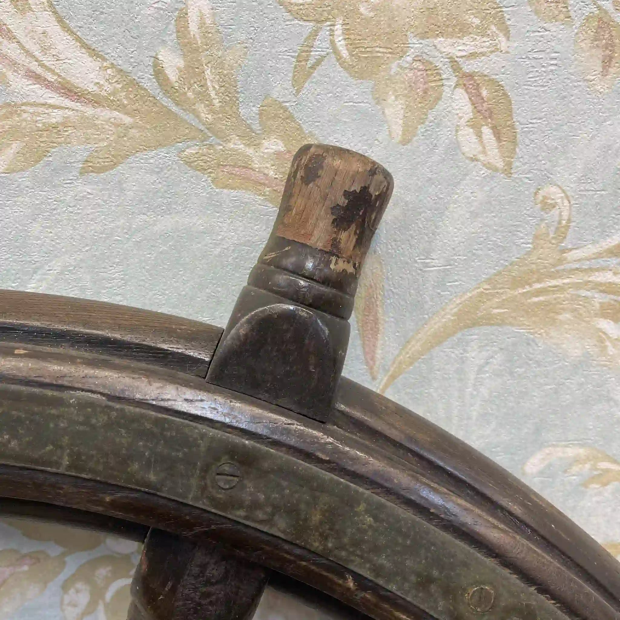 【アンティーク】 舵輪 / 木工,スポーク構造,ペグ付き