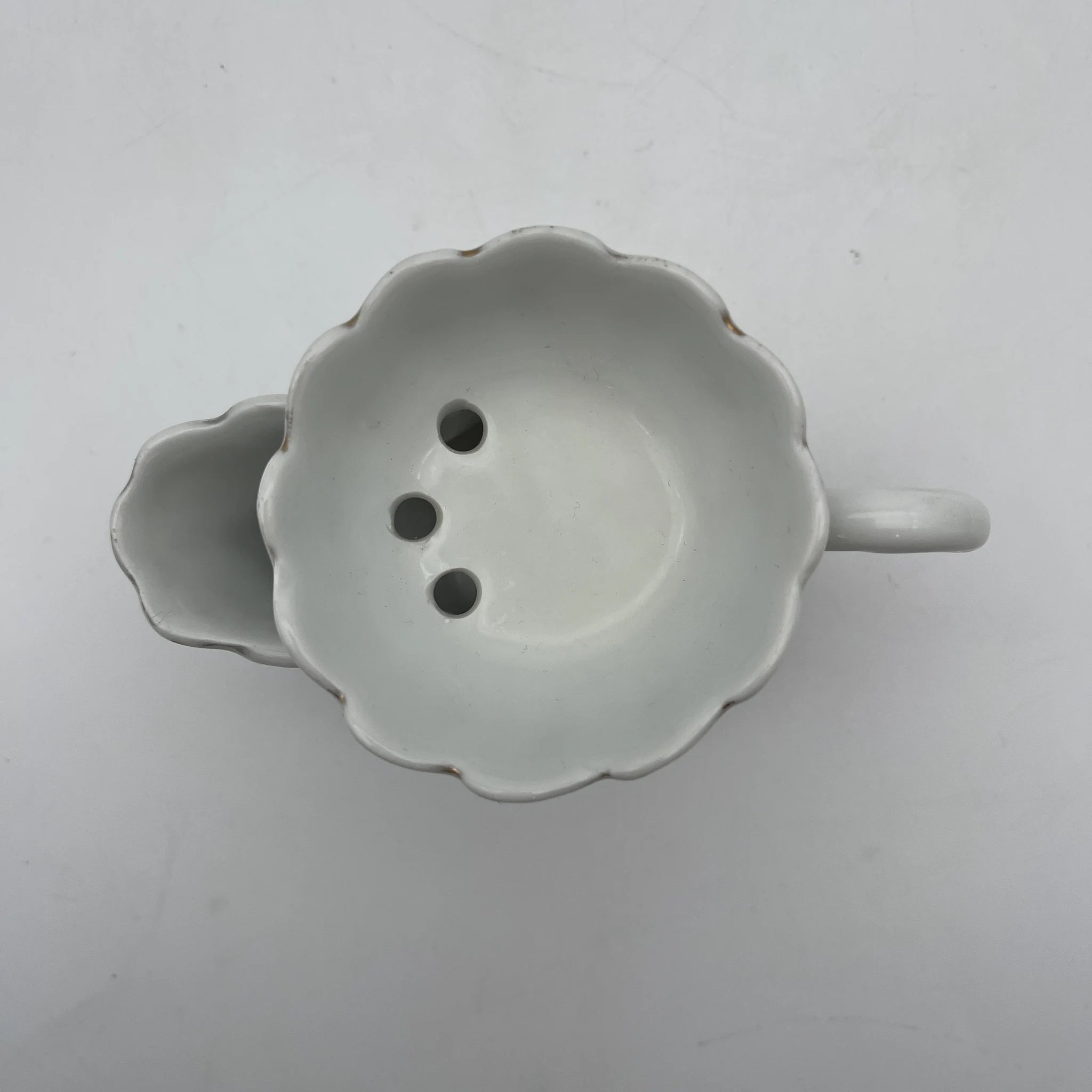 [Vintage] Shaving mug / 1960s / Porcelain / Europe / Gold
