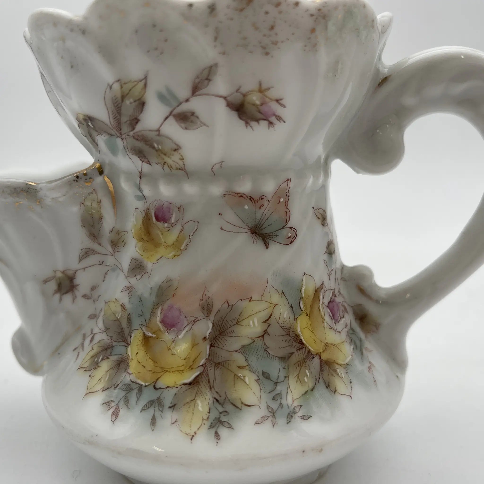 [Vintage] Shaving mug / 1960s / Porcelain / Europe / Gold