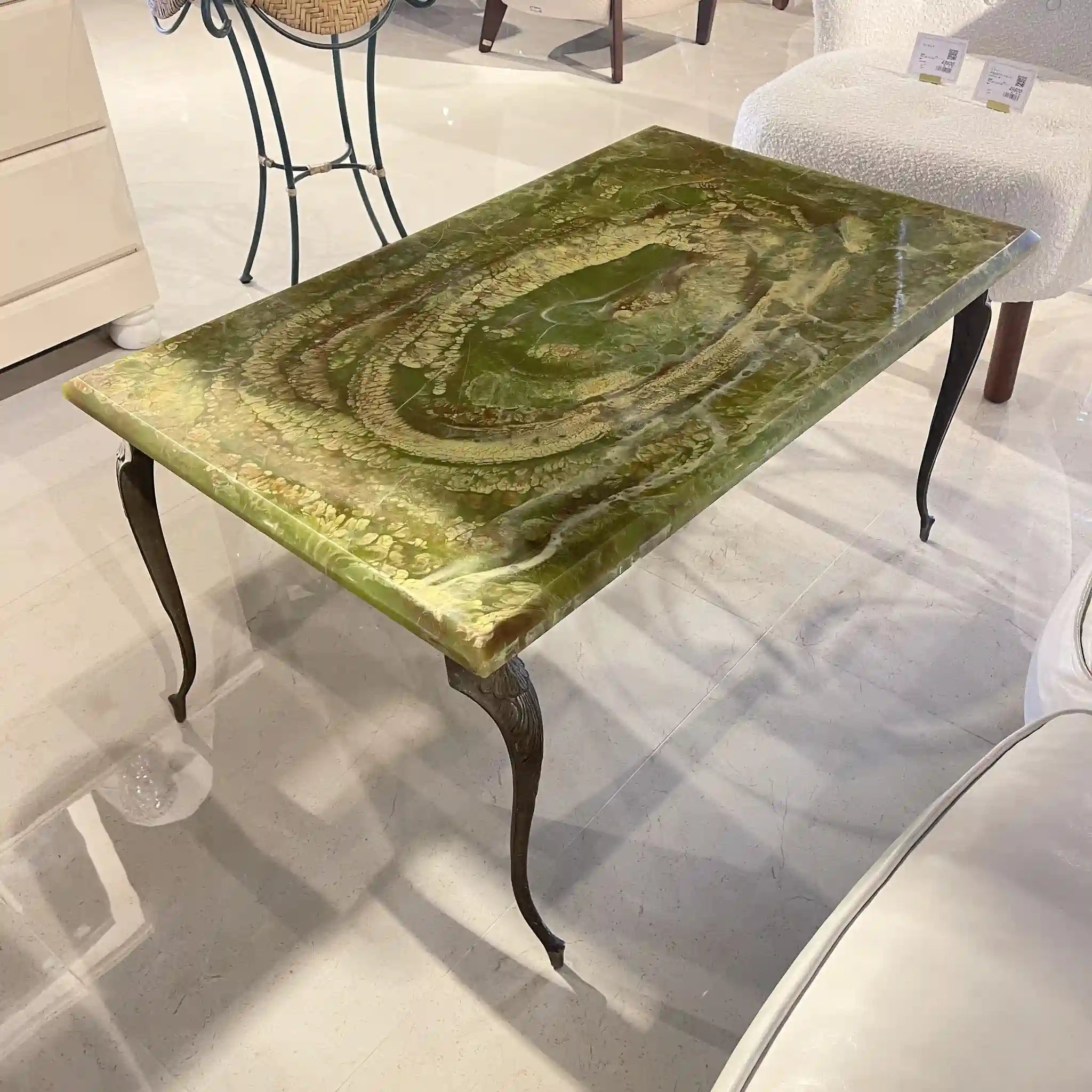 【アンティーク】 アンティーク カフェテーブル / オニキス風 / イギリス直輸入