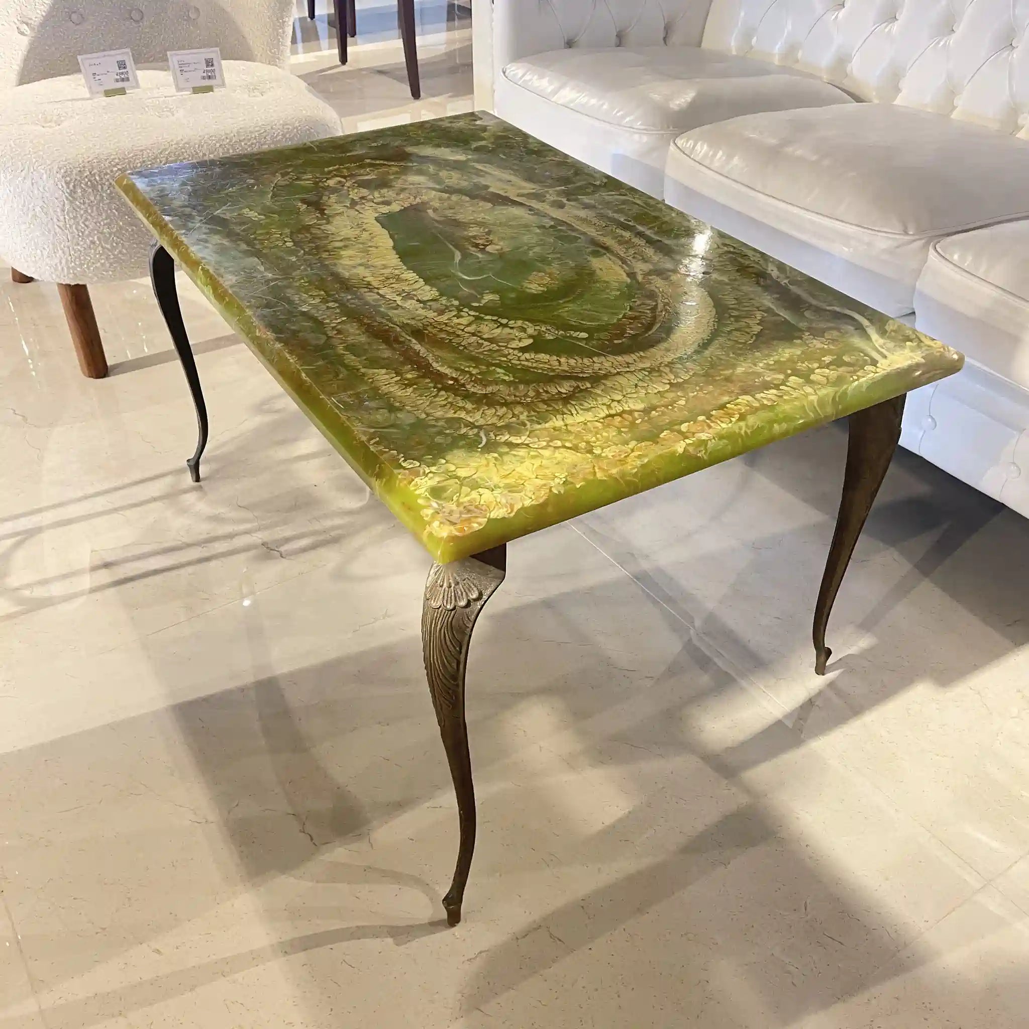 【アンティーク】 アンティーク カフェテーブル / オニキス風 / イギリス直輸入