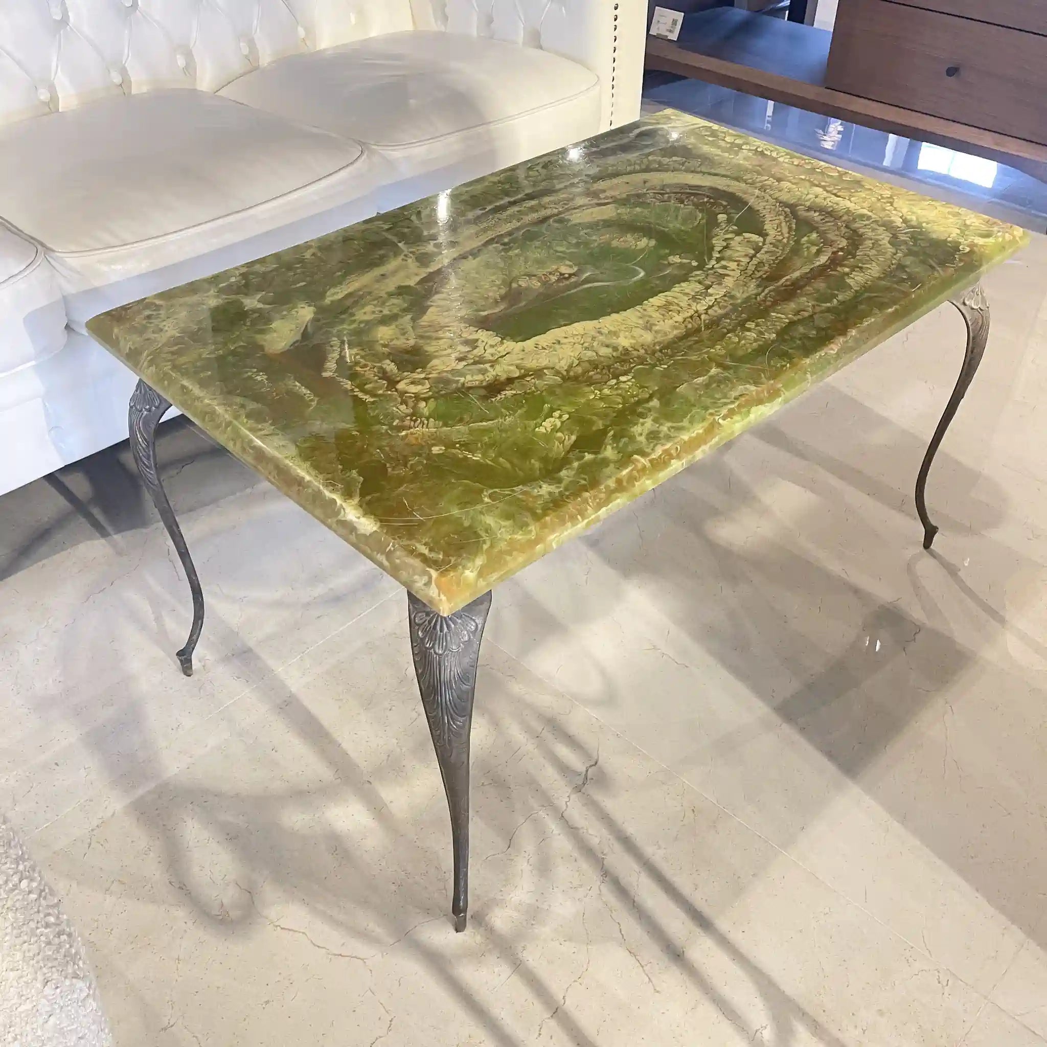 【アンティーク】 アンティーク カフェテーブル / オニキス風 / イギリス直輸入