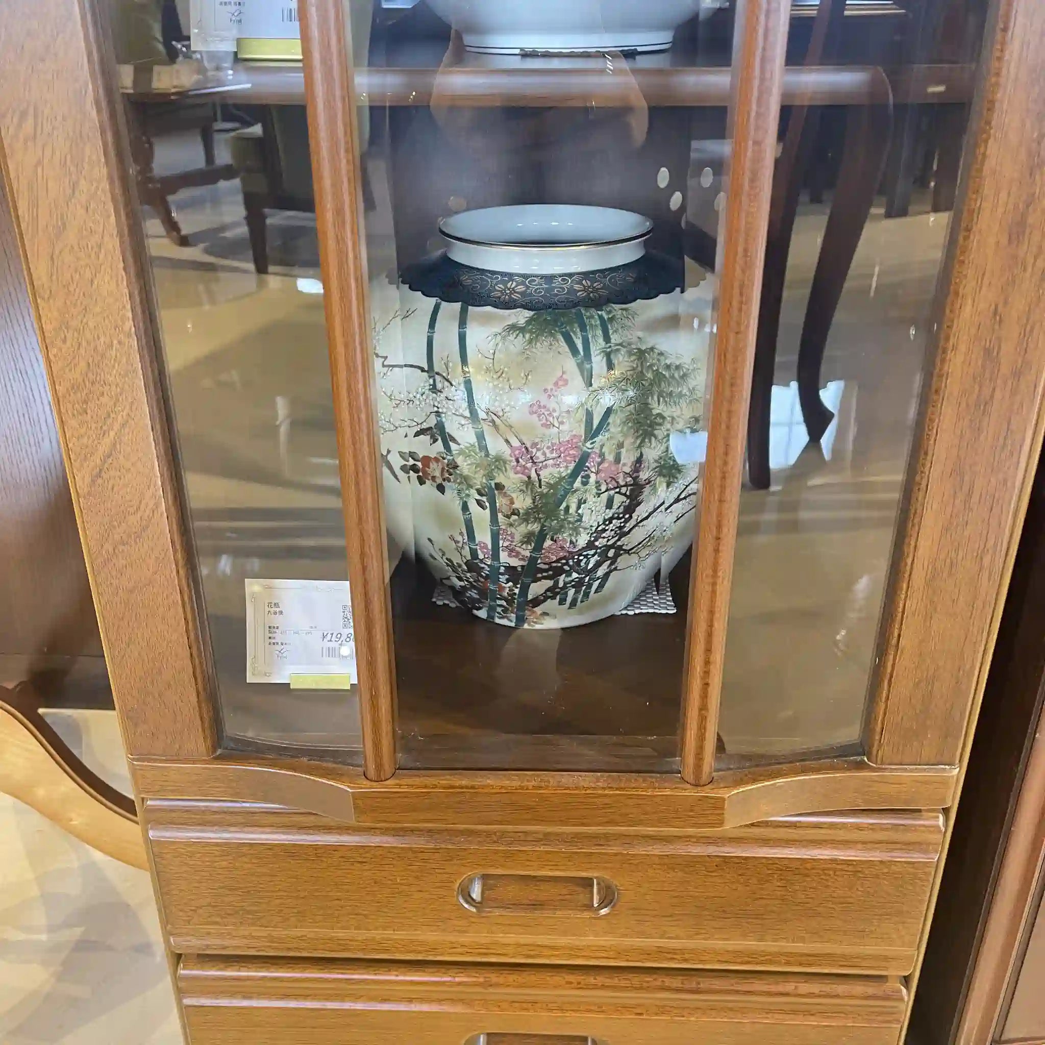 【リユース】 ガラス書棚