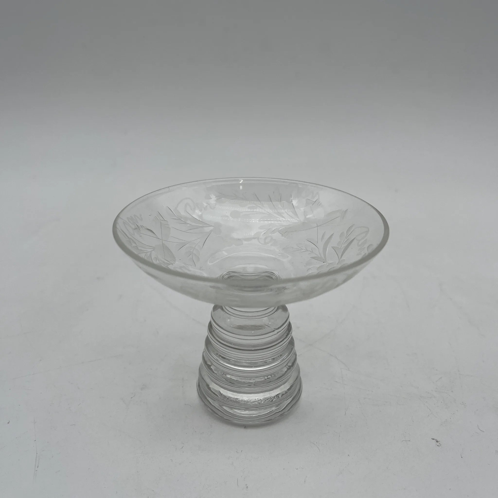 [Vintage] Dessert cup / Estimated mid-20C / Crystal glass / Europe / Gravire, Grape