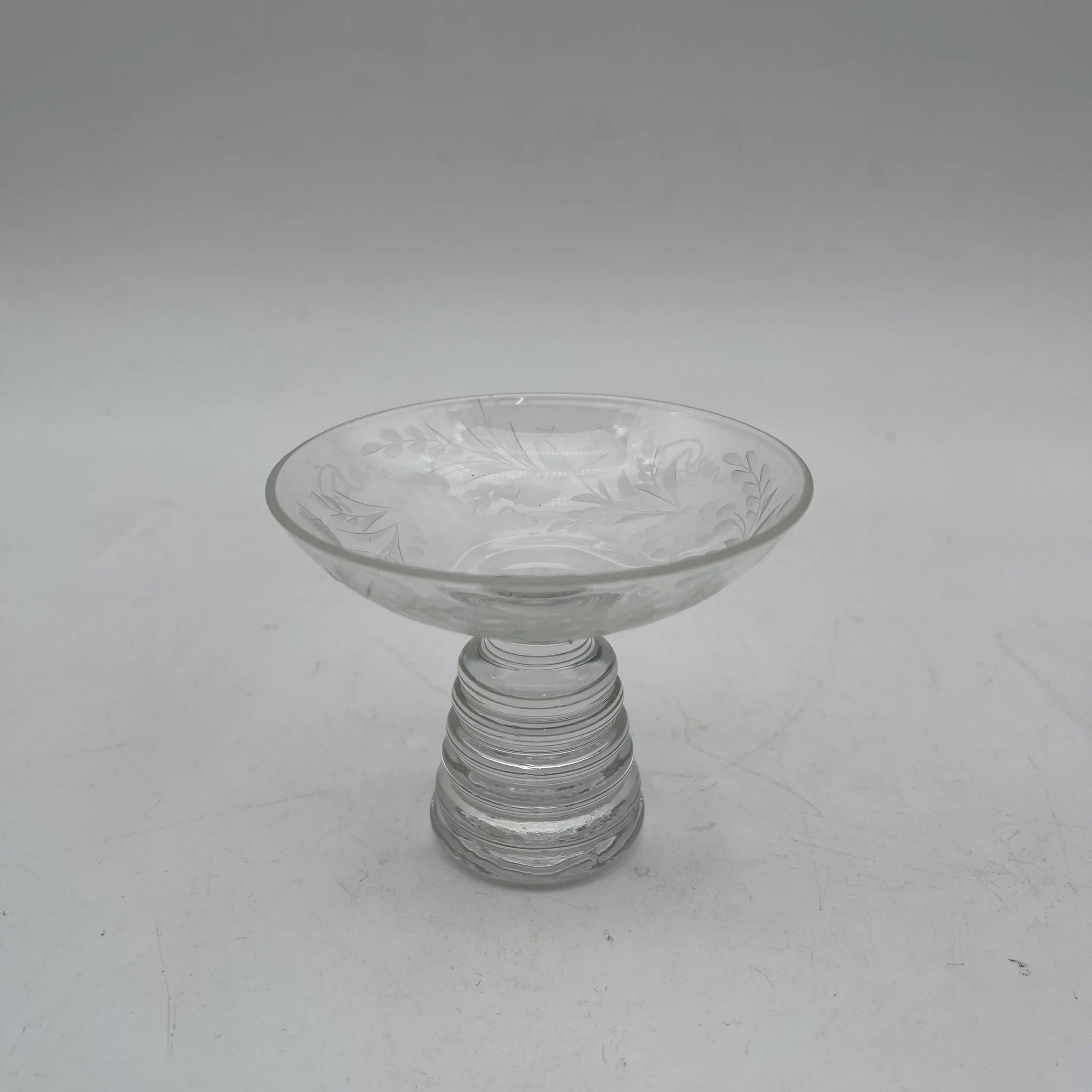 [Vintage] Dessert cup / Estimated mid-20C / Crystal glass / Europe / Gravire, Grape