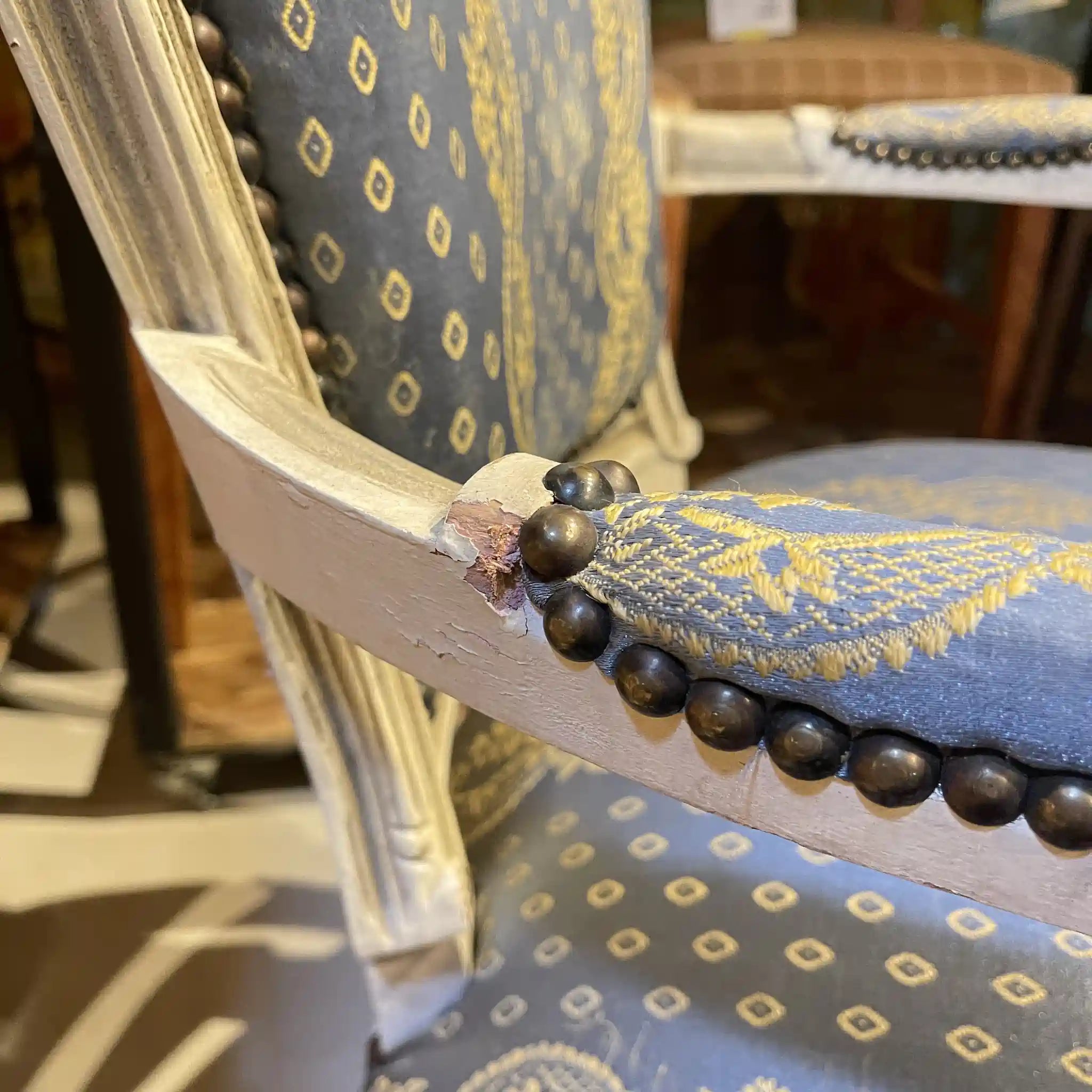 Antique Louis XVI style armchair / France /