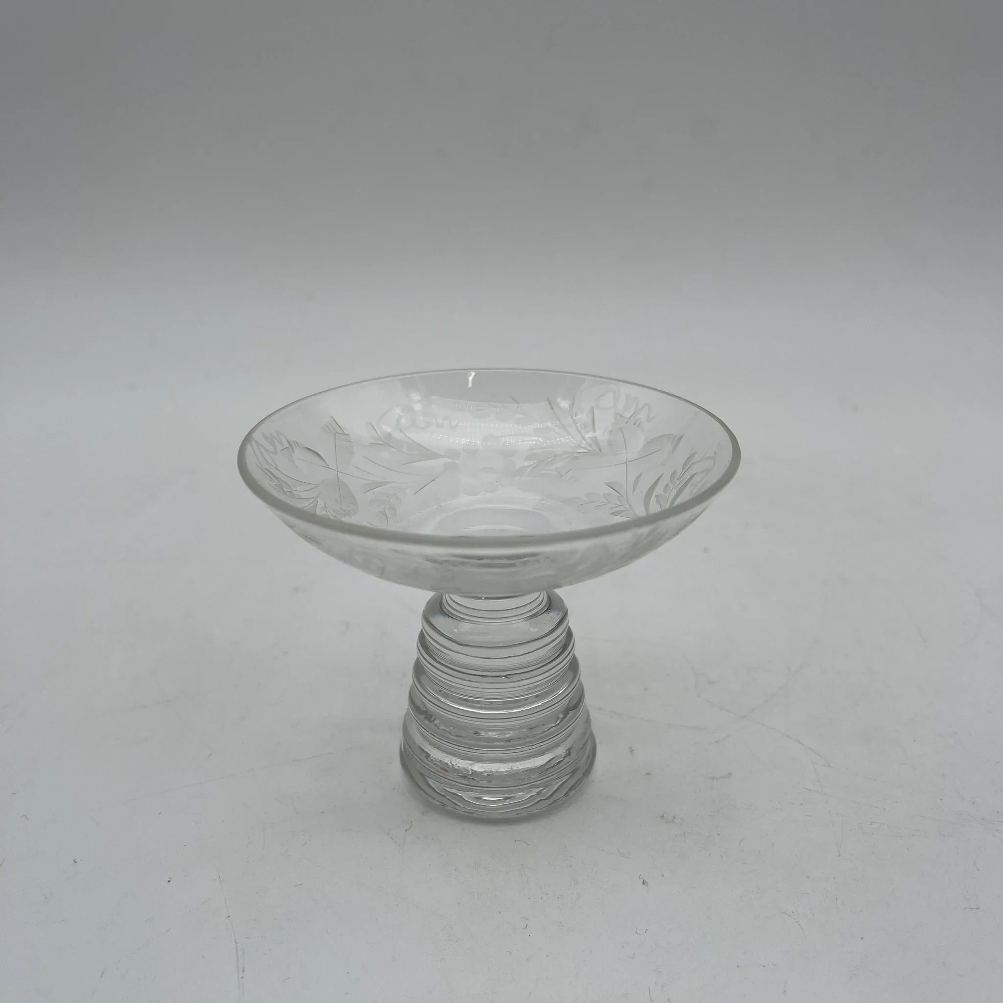 [Vintage] Dessert cup / Estimated mid-20C / Crystal glass / Europe / Gravire, Grape