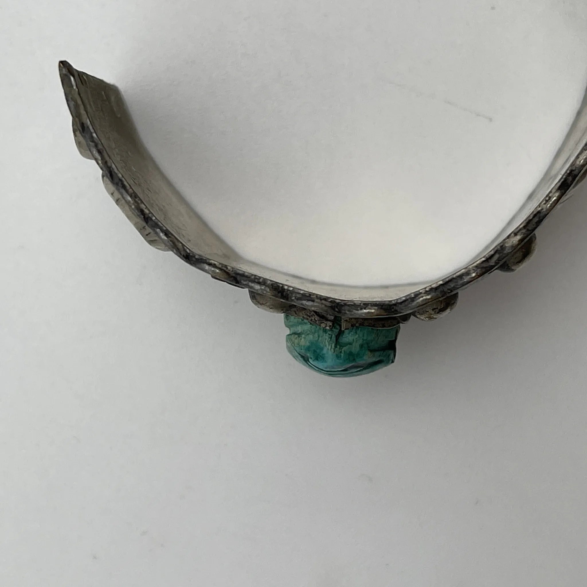 [Vintage] Bangle / Estimated mid-20C / Silver / Egypt / Scarab, Pharaoh