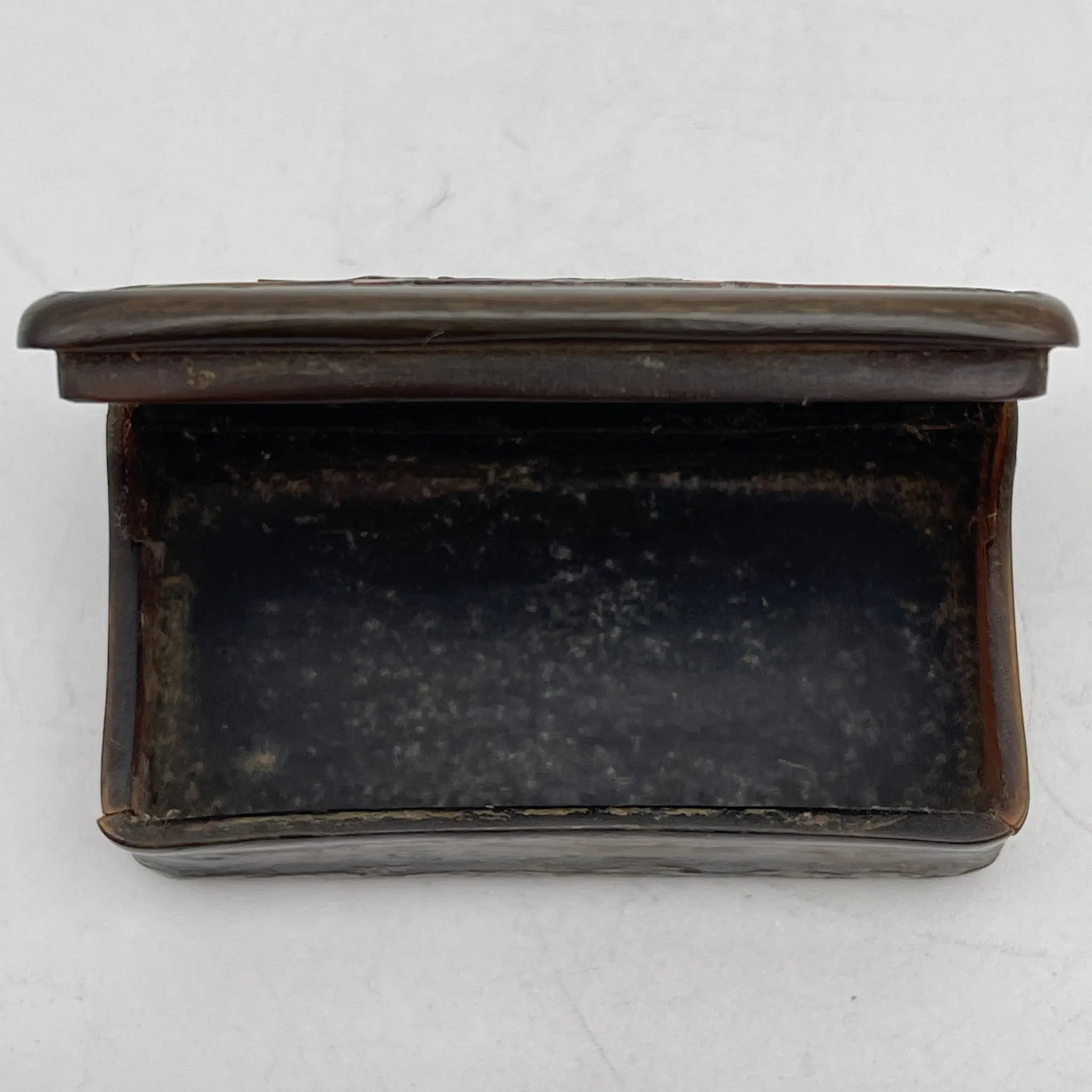 [Antique] Snuff box (accessory case) / Estimated late 19C / Tortoiseshell / France / Boule inlay