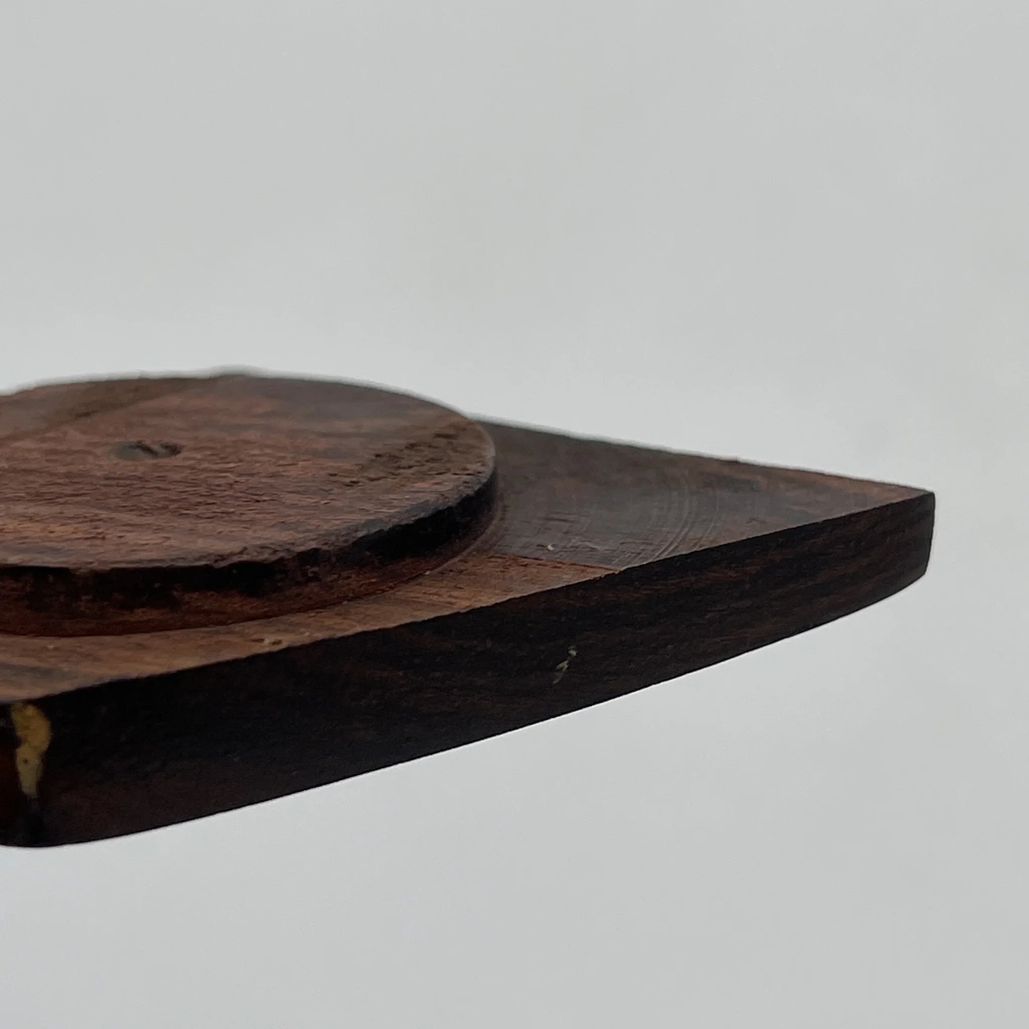 [Vintage] Trinket box / Global Village Crafts / Estimated 1970-1980s / Rosewood / England / Brass inlay