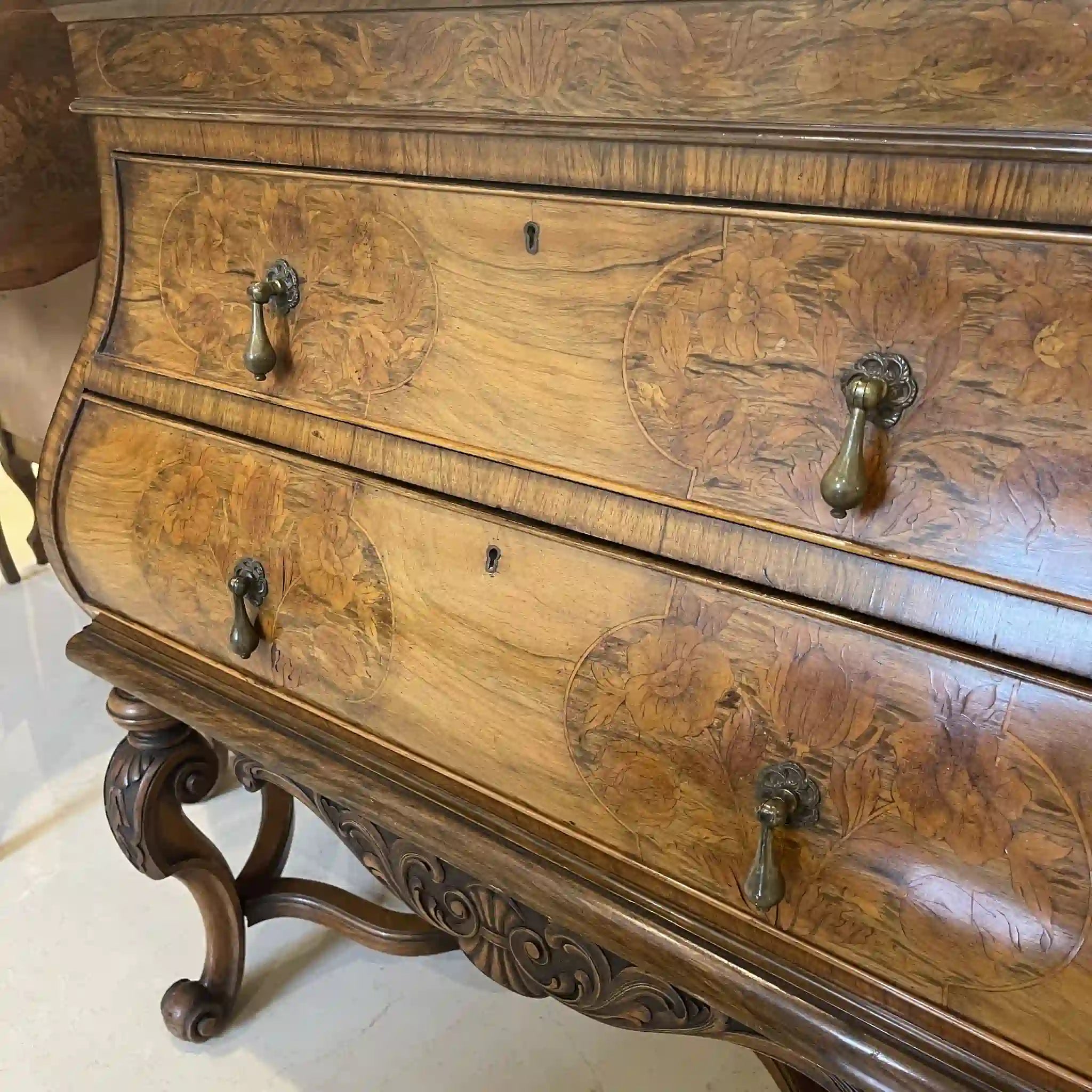 【アンティーク】 コモド コンソール / ボンベイ型 / 1900年代 / ウォールナット材 / ドイツ