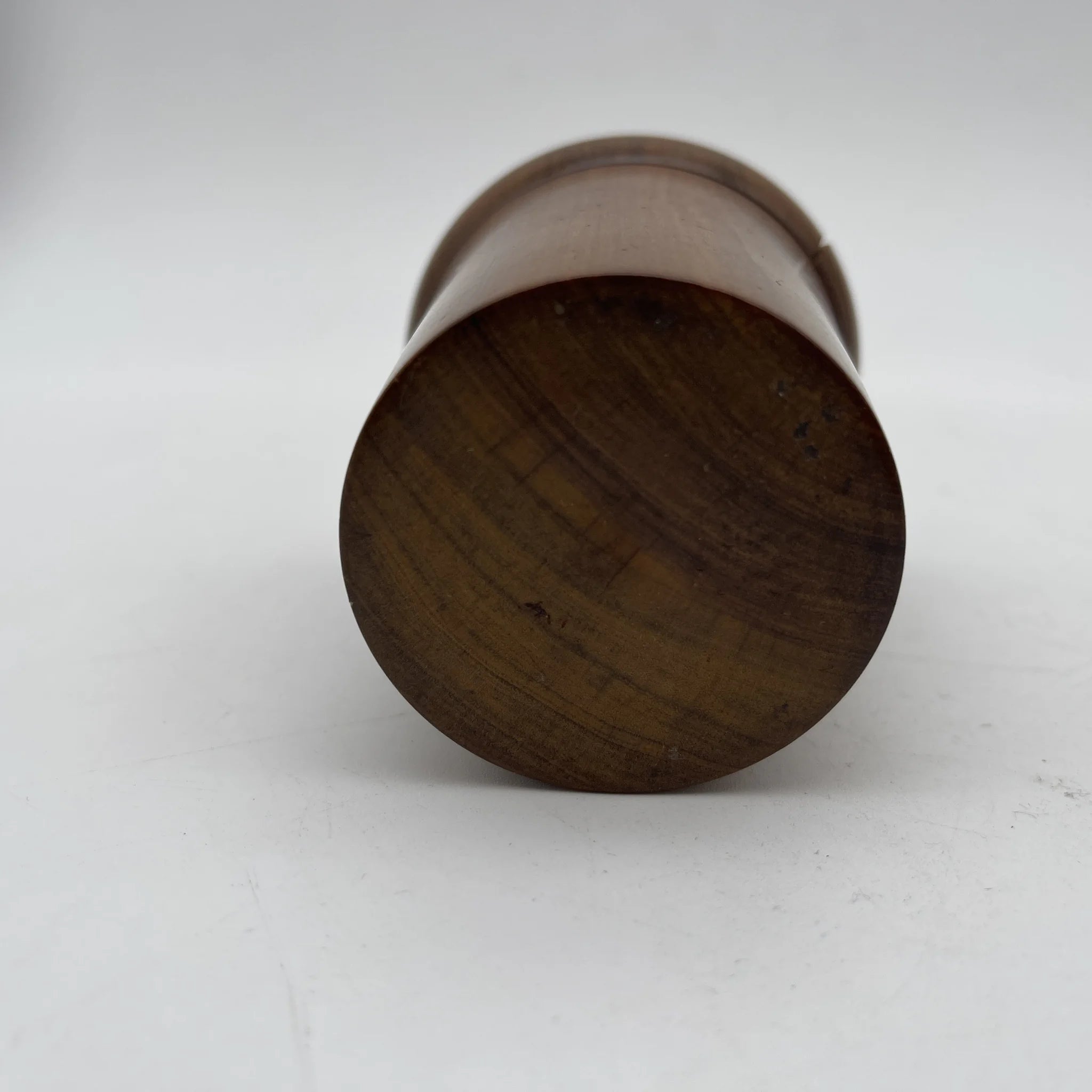 [Vintage] Jar with lid / Estimated mid-20C / Olive wood (estimated) / Italy / With glass liner