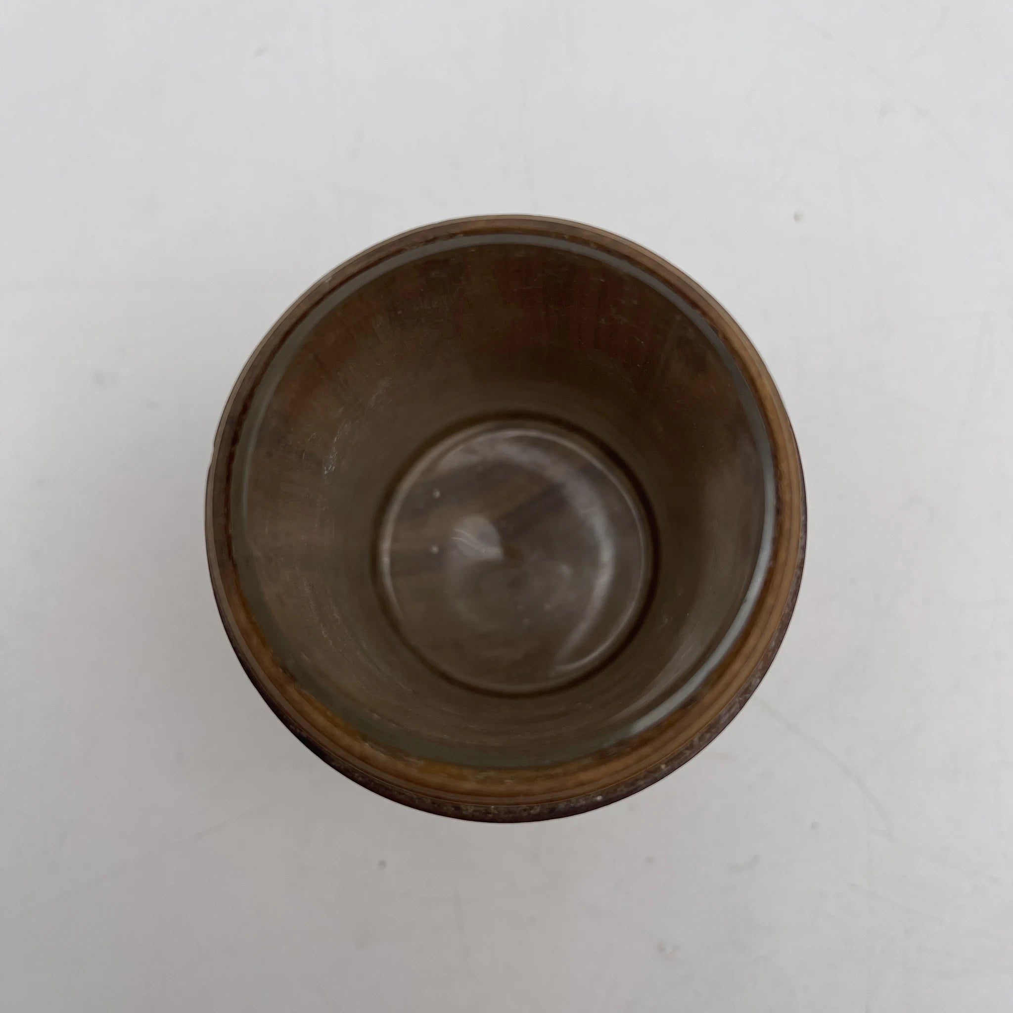 [Vintage] Jar with lid / Estimated mid-20C / Olive wood (estimated) / Italy / With glass liner