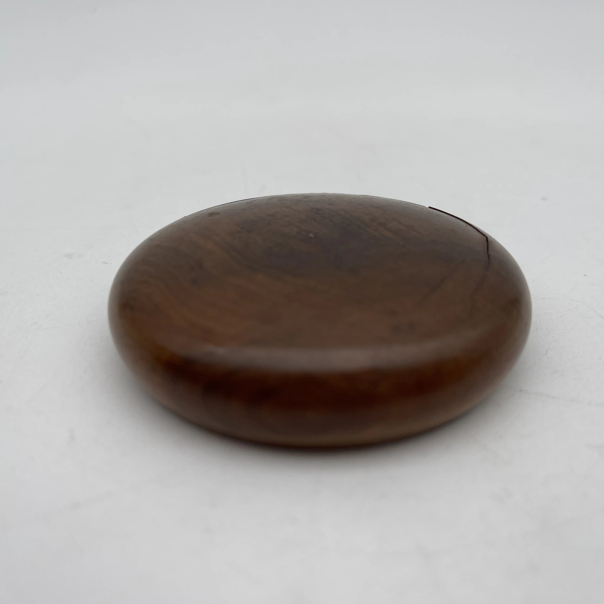 [Vintage] Jar with lid / Estimated mid-20C / Olive wood (estimated) / Italy / With glass liner
