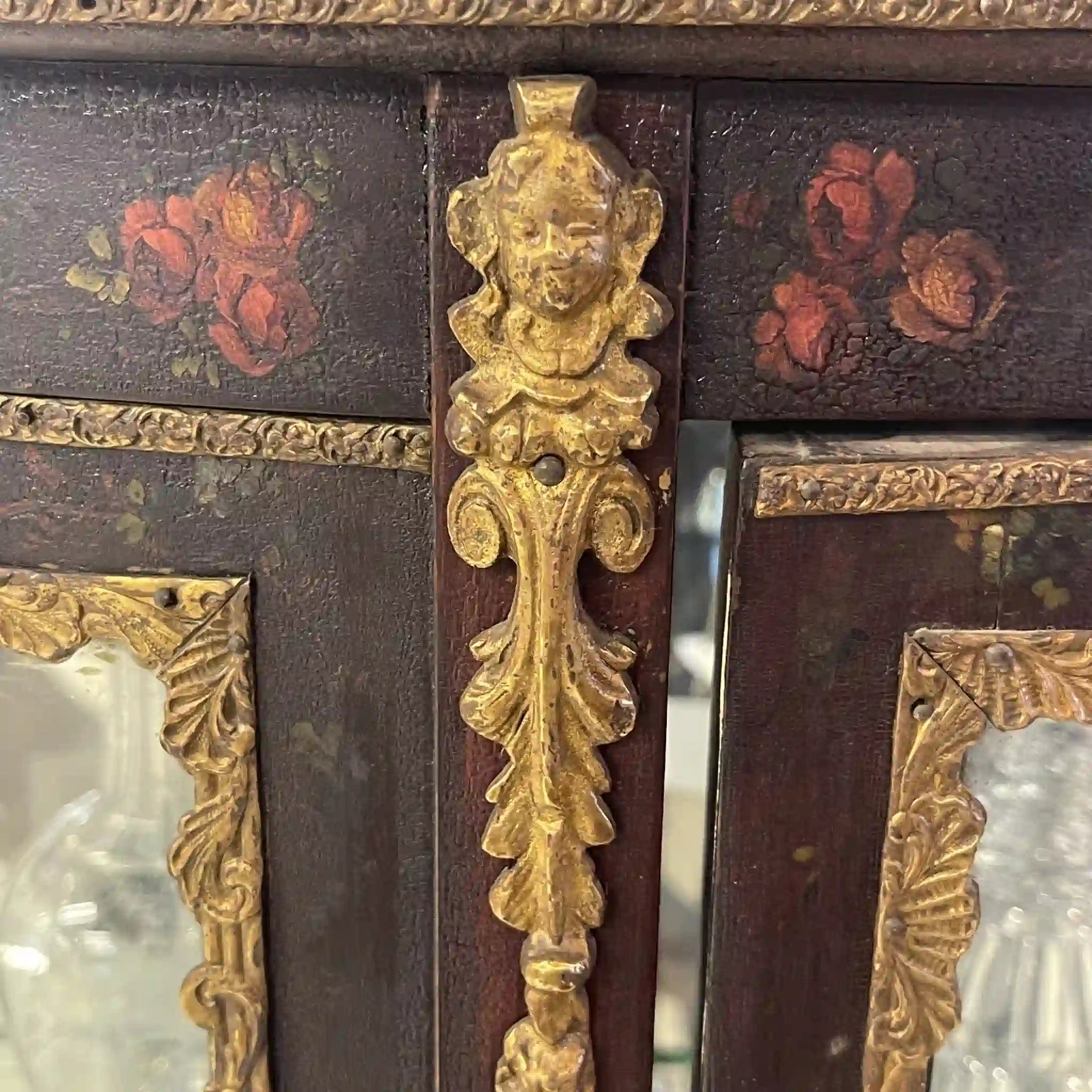 Antique Curio Case / Louis XVI Style / Early 20th Century (Estimated) / Beach Wood (Estimated) / France