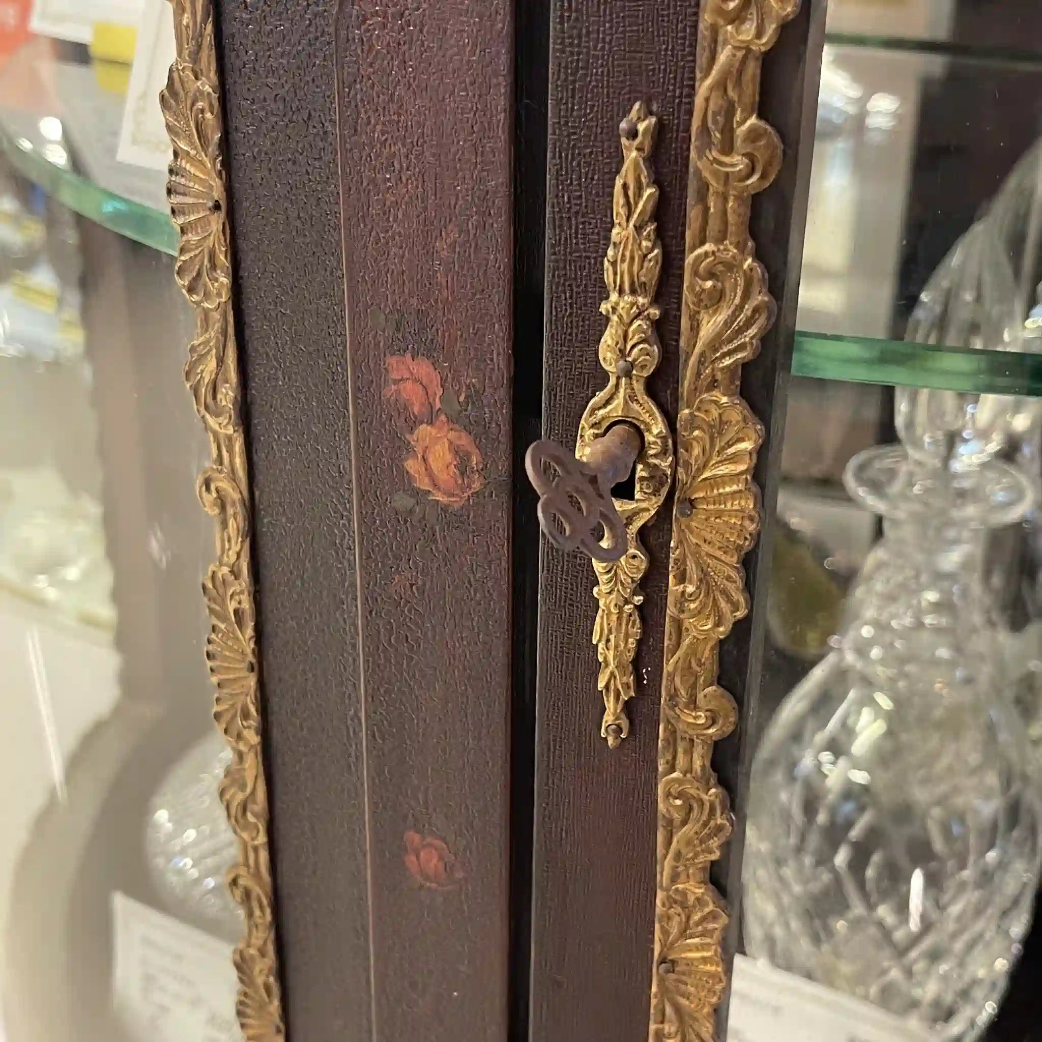 Antique Curio Case / Louis XVI Style / Early 20th Century (Estimated) / Beach Wood (Estimated) / France