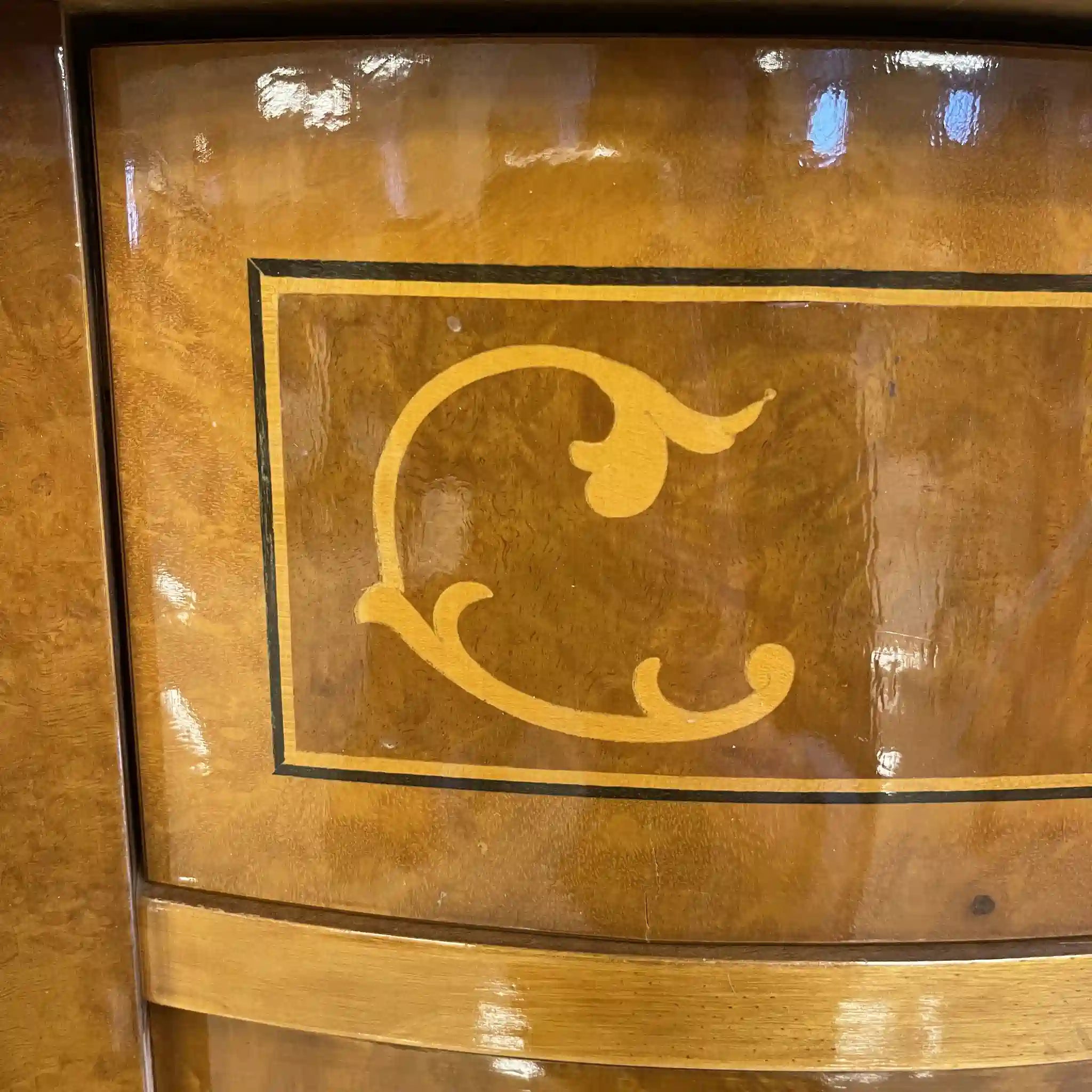 【リユース】 コンソールチェスト / 象嵌(インレイ） 工場リペア済