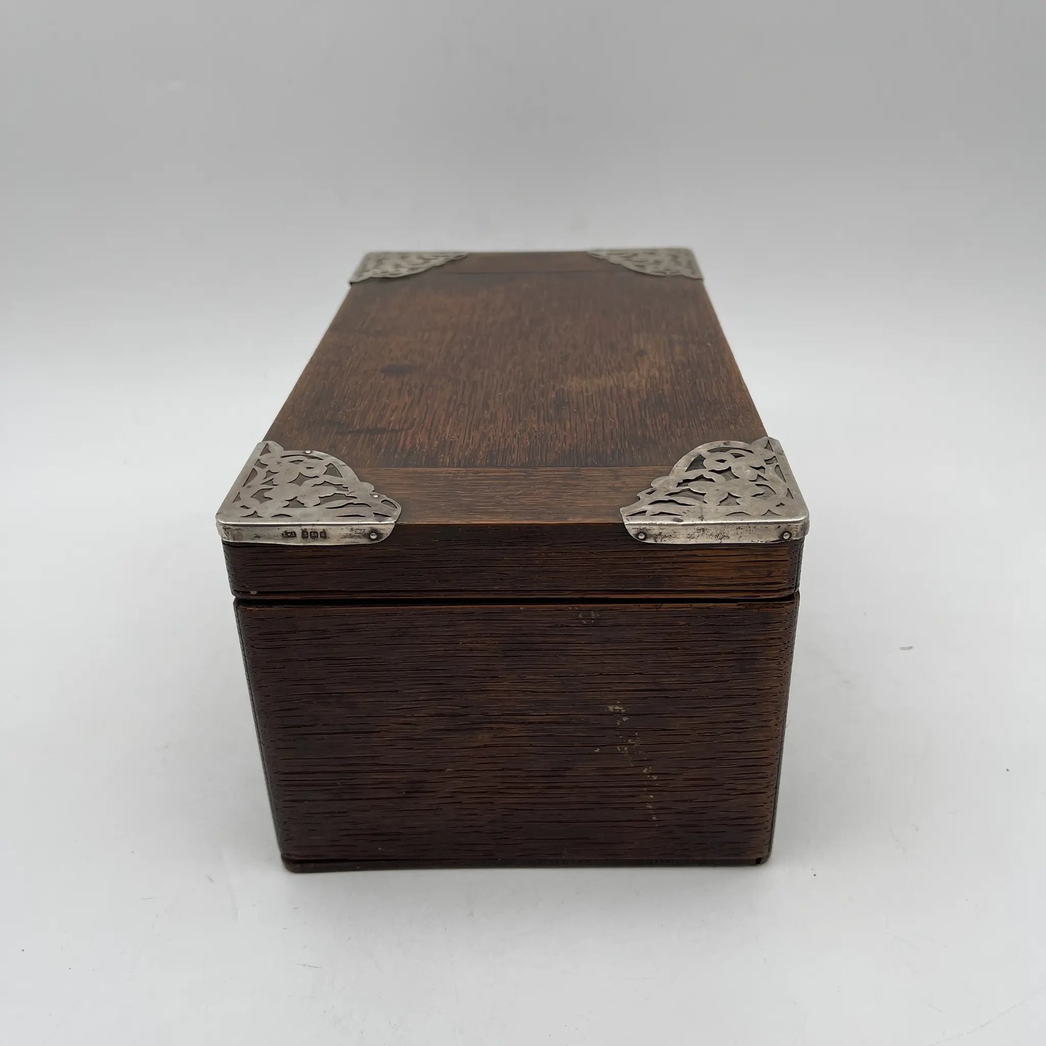 【アンティーク】 トリンケットボックス (小物入れ) / 1900s / オーク材 / イギリス / ホールマーク