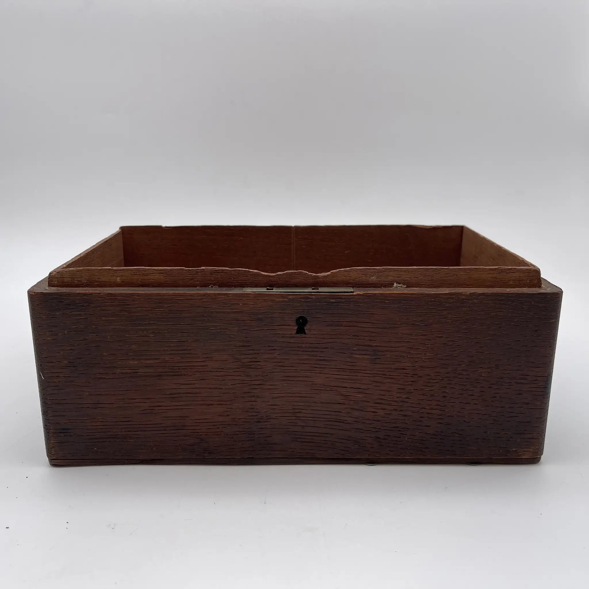 [Antique] Trinket box / 1900s / Oak / England / Hallmark