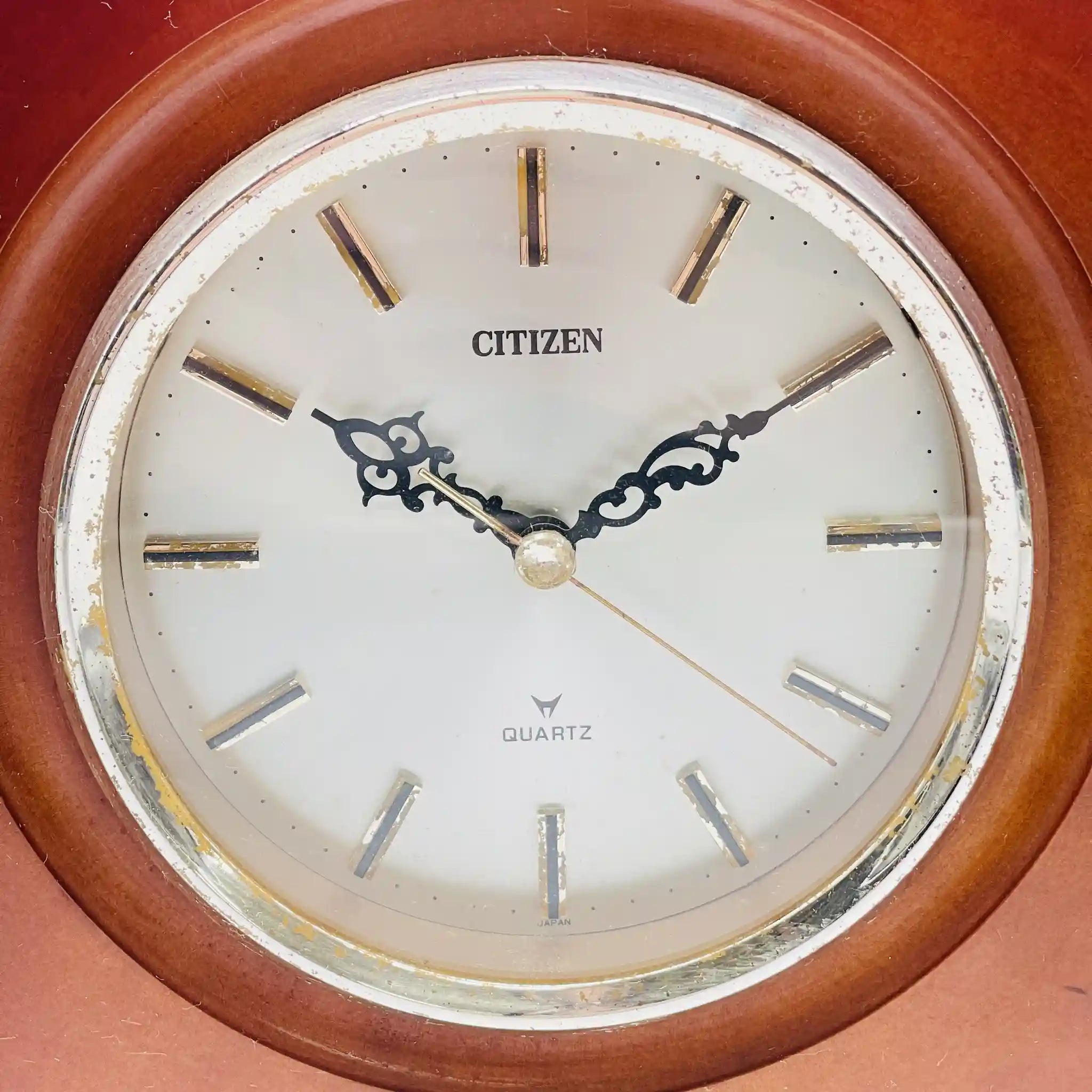[Vintage] Table clock / Citizen / 1970s-1980s / Maple / Japan / Quartz table clock