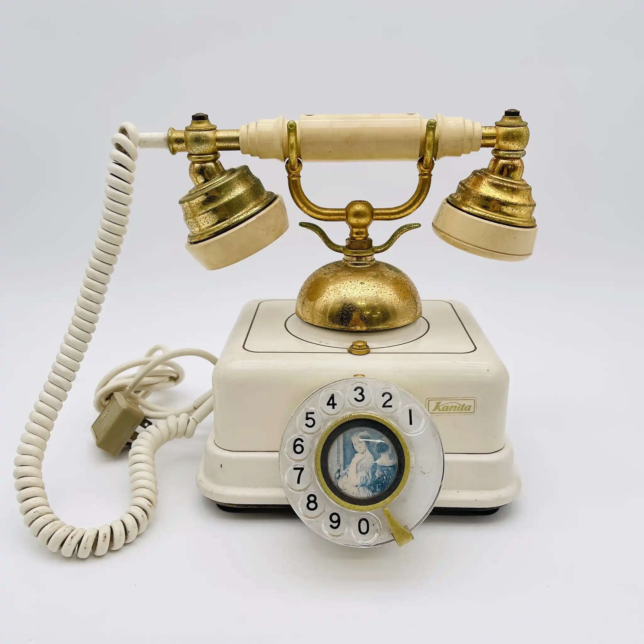 【ビンテージ】 電話機 / Kanda(神田通信工業株式会社) / DK-601 X1 / 1975年7月以降 / 日本 / 回転ダイヤル式