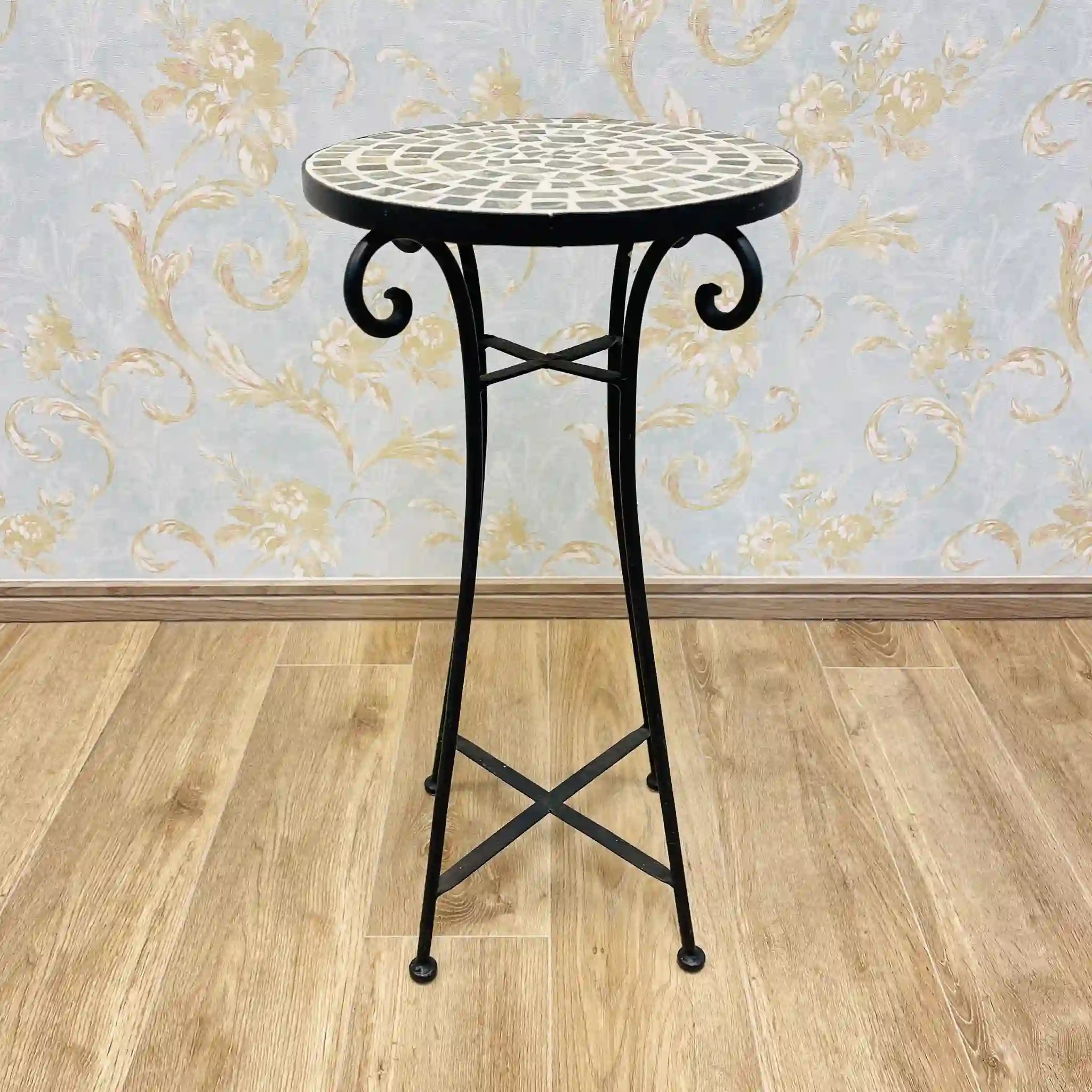 【リユース】 テーブル / アイアン / モザイクタイル