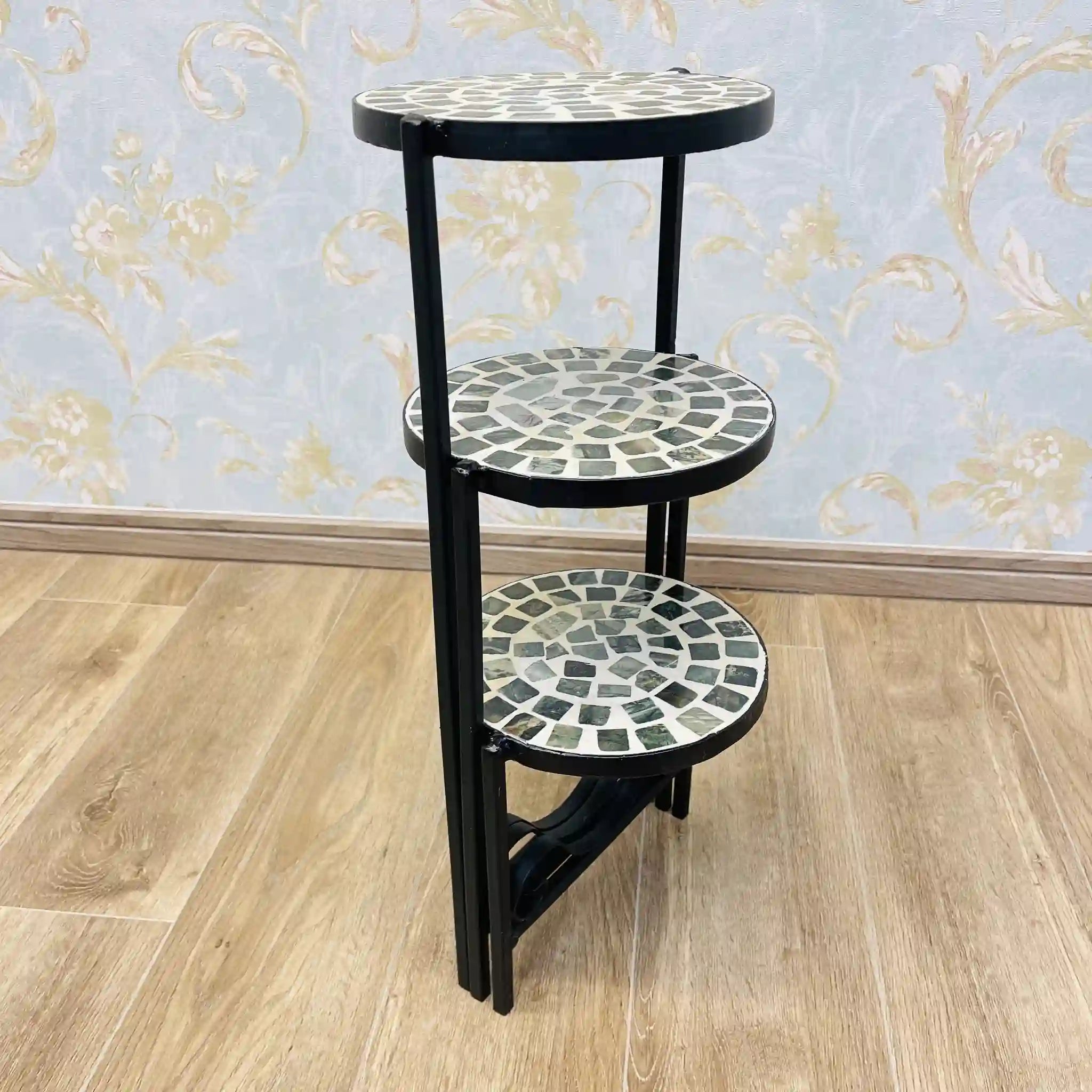 【リユース】 ガーデンラック / アイアン / モザイクタイル