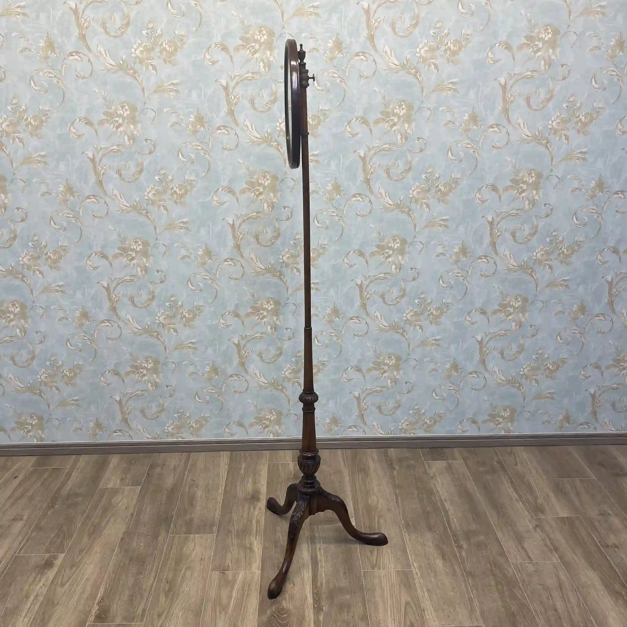 【アンティーク】 ポールスクリーン / 20世紀前後 / イギリス / トライポッド,ニードルポイント,旋盤細工