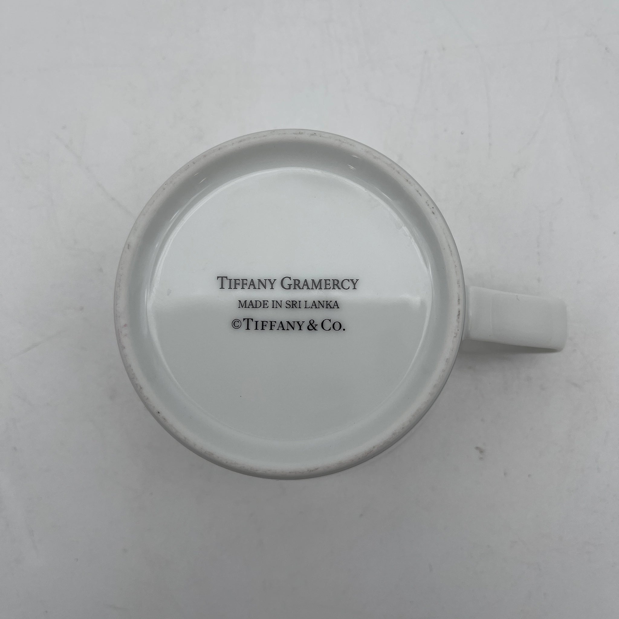 【再利用】茶杯&碟子2p / Tiffany & Co.（蒂芙尼）/ Gramercy / 1990-2010s /瓷器/斯里兰卡/银彩
