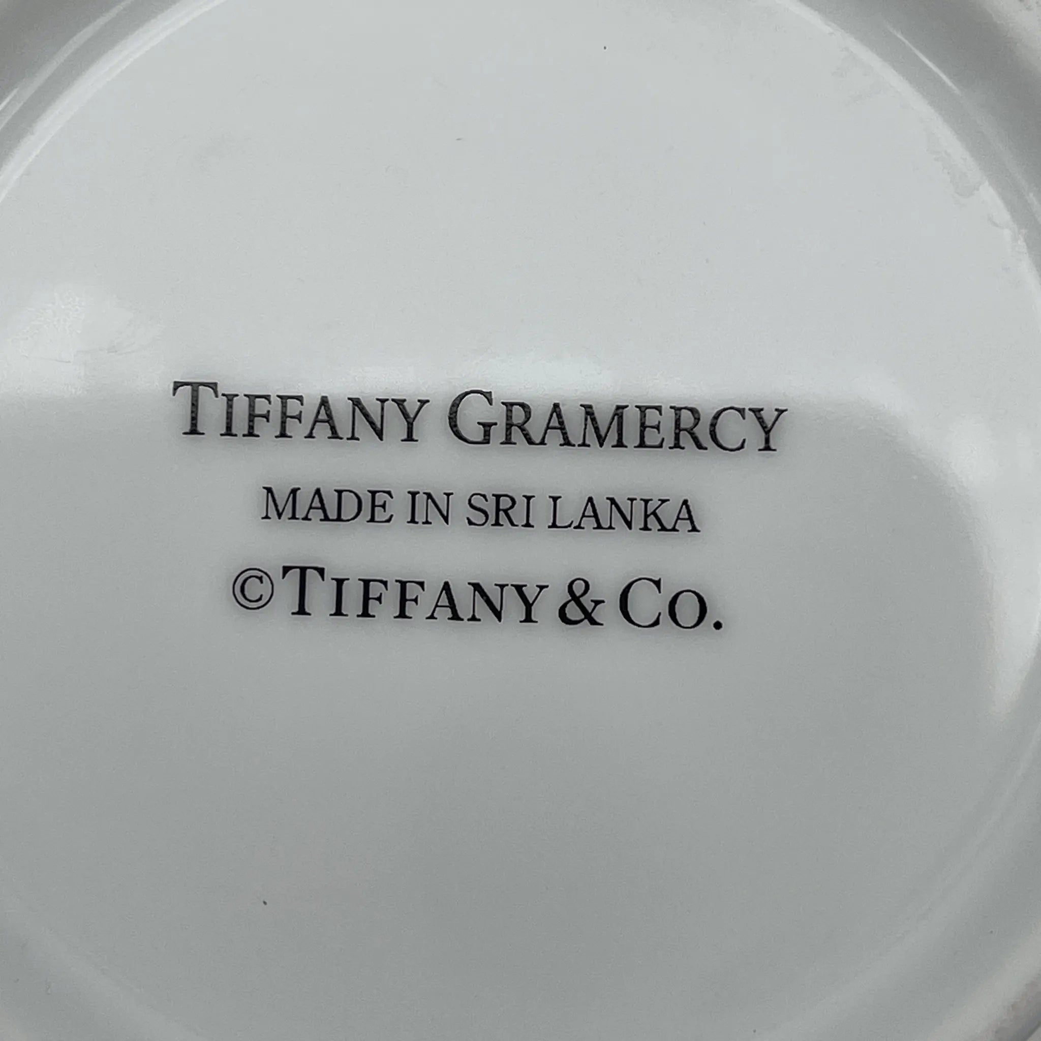 【再利用】茶杯&碟子2p / Tiffany & Co.（蒂芙尼）/ Gramercy / 1990-2010s /瓷器/斯里兰卡/银彩