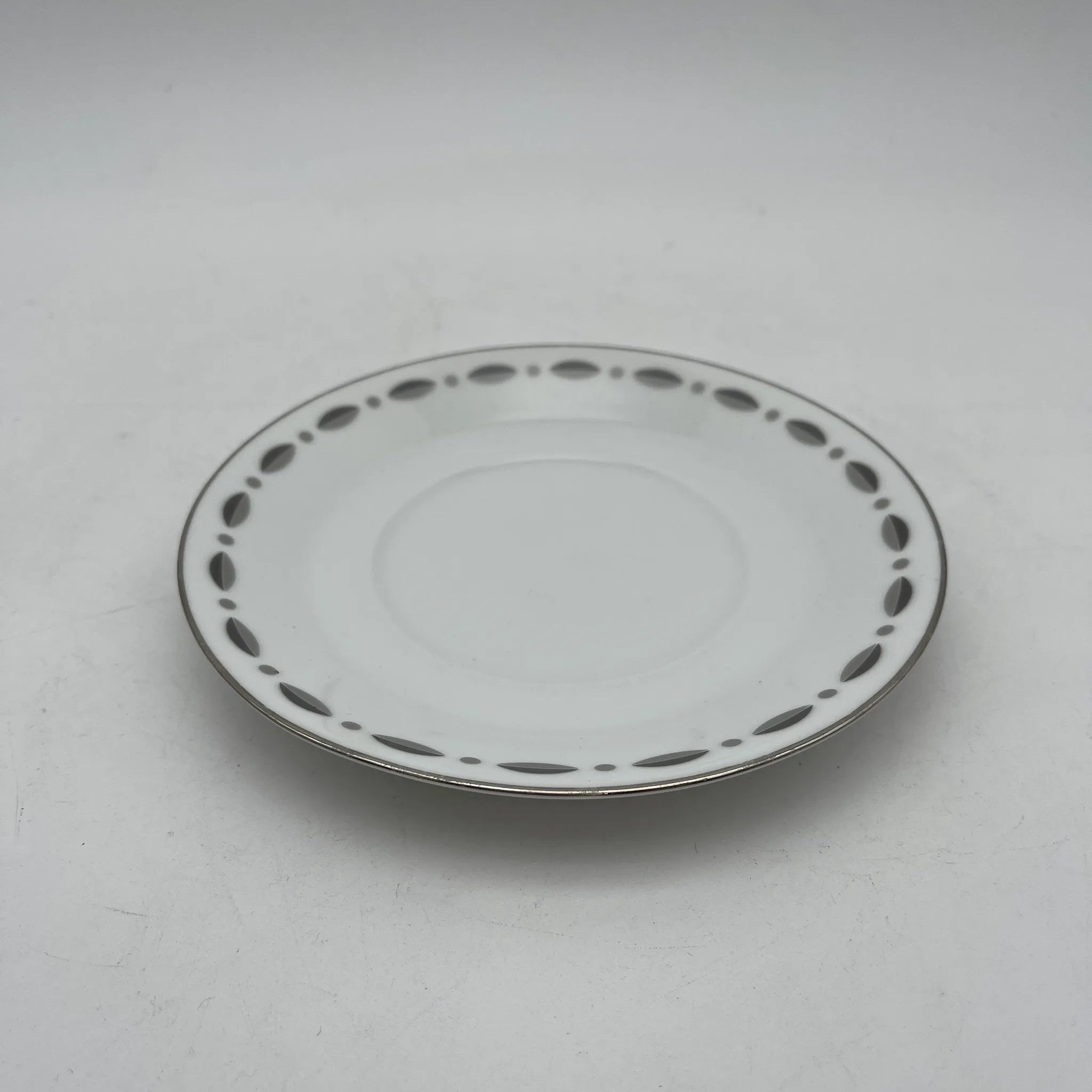 【再利用】茶杯&碟子2p / Tiffany & Co.（蒂芙尼）/ Gramercy / 1990-2010s /瓷器/斯里兰卡/银彩