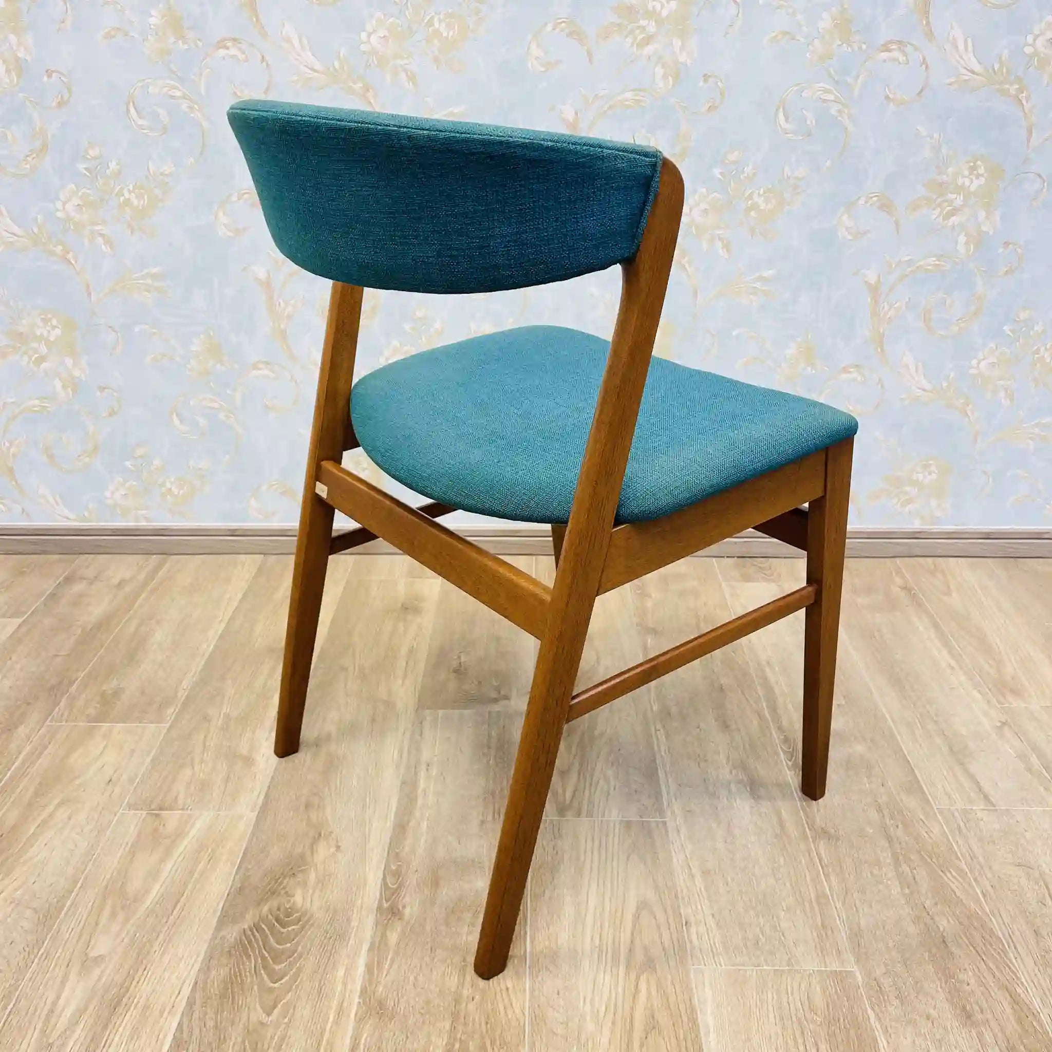 Vintage Antique Lounge Chair / Teak / Danish Style, Scandinavian Style, Wood Refinished, Seat Cushion Replaced