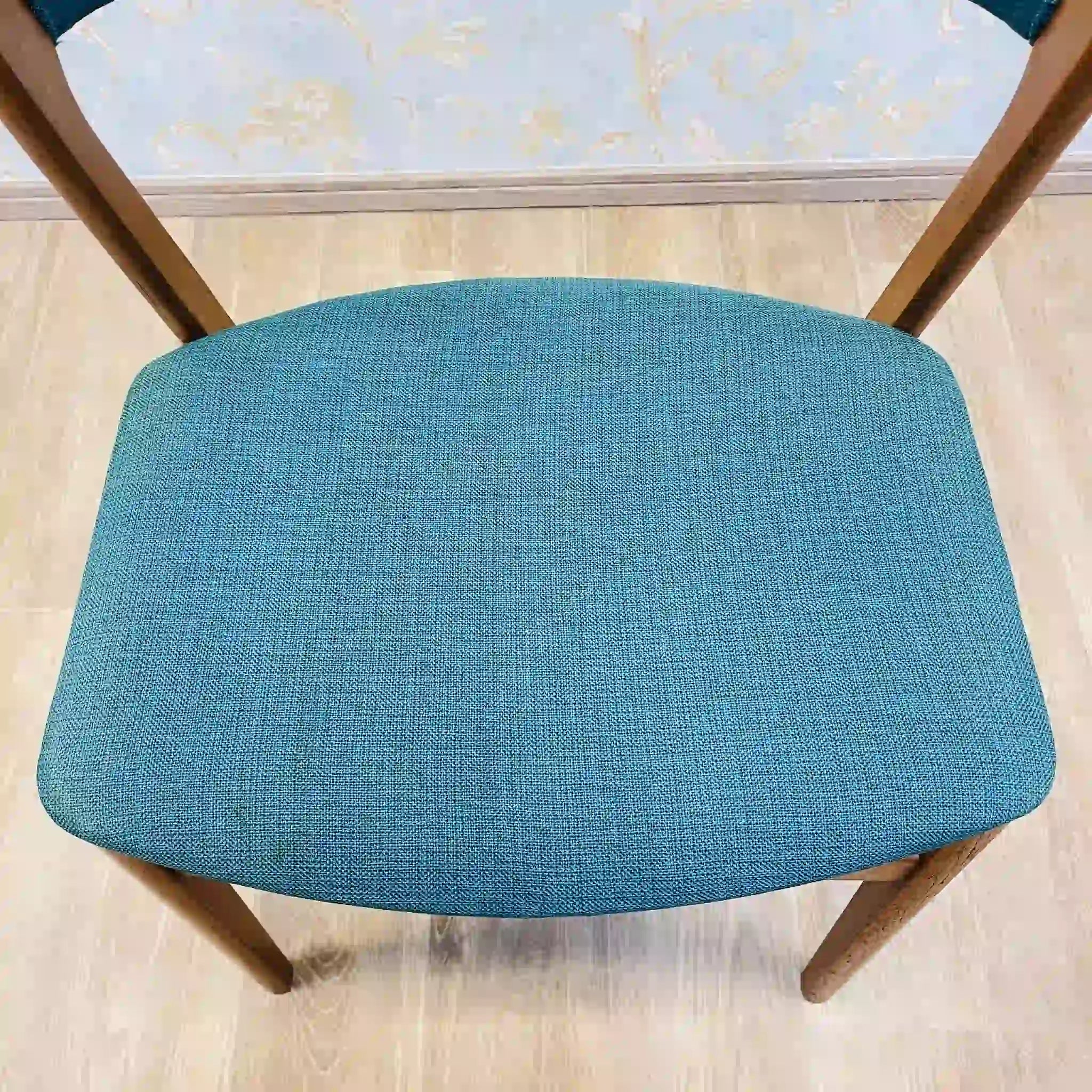 Vintage Antique Lounge Chair / Teak / Danish Style, Scandinavian Style, Wood Refinished, Seat Cushion Replaced