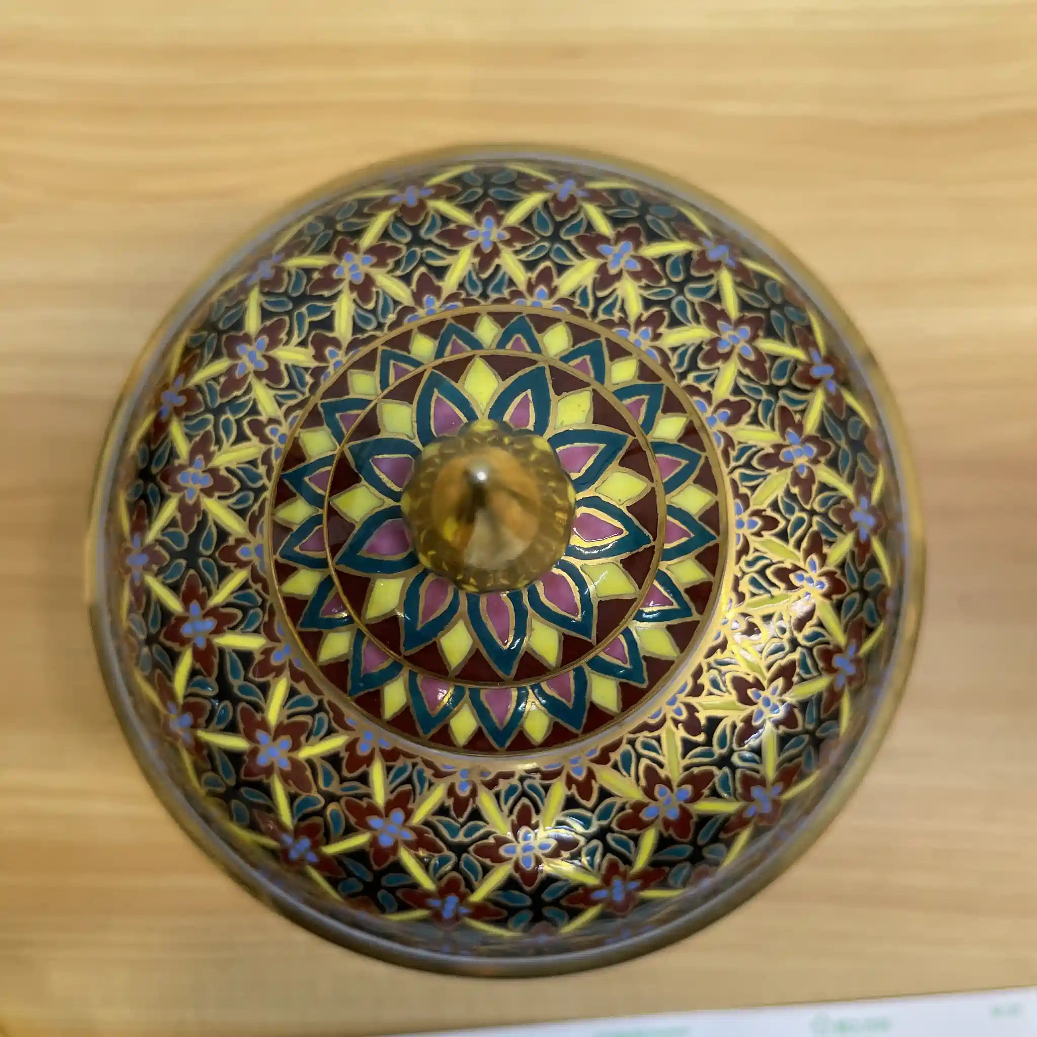 【リユース】 蓋付き小鉢 / ベンジャロン焼 / 推定20C後期 / 磁器 / タイ