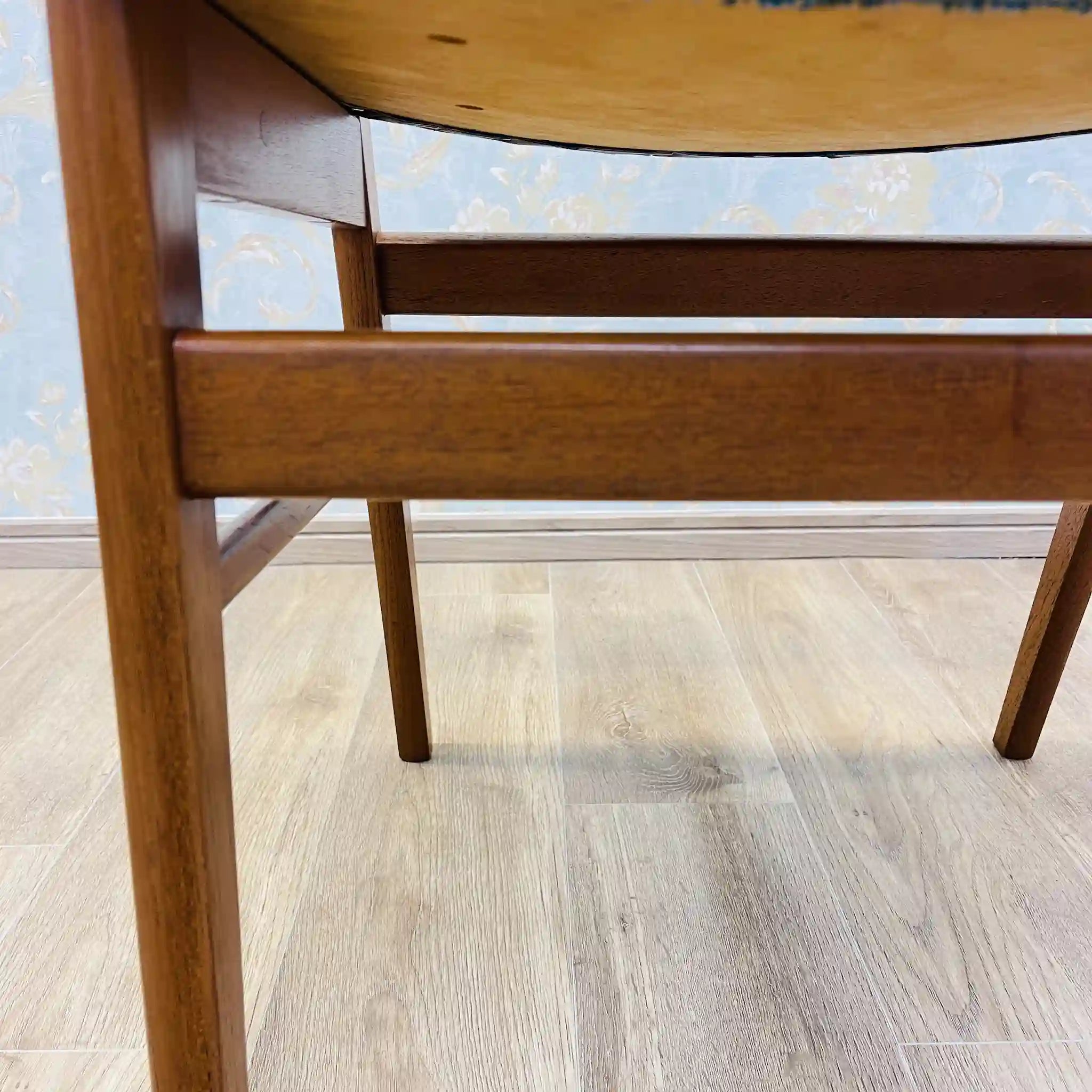 Vintage Antique Lounge Chair / Teak / Danish Style, Scandinavian Style, Wood Refinished, Seat Cushion Replaced