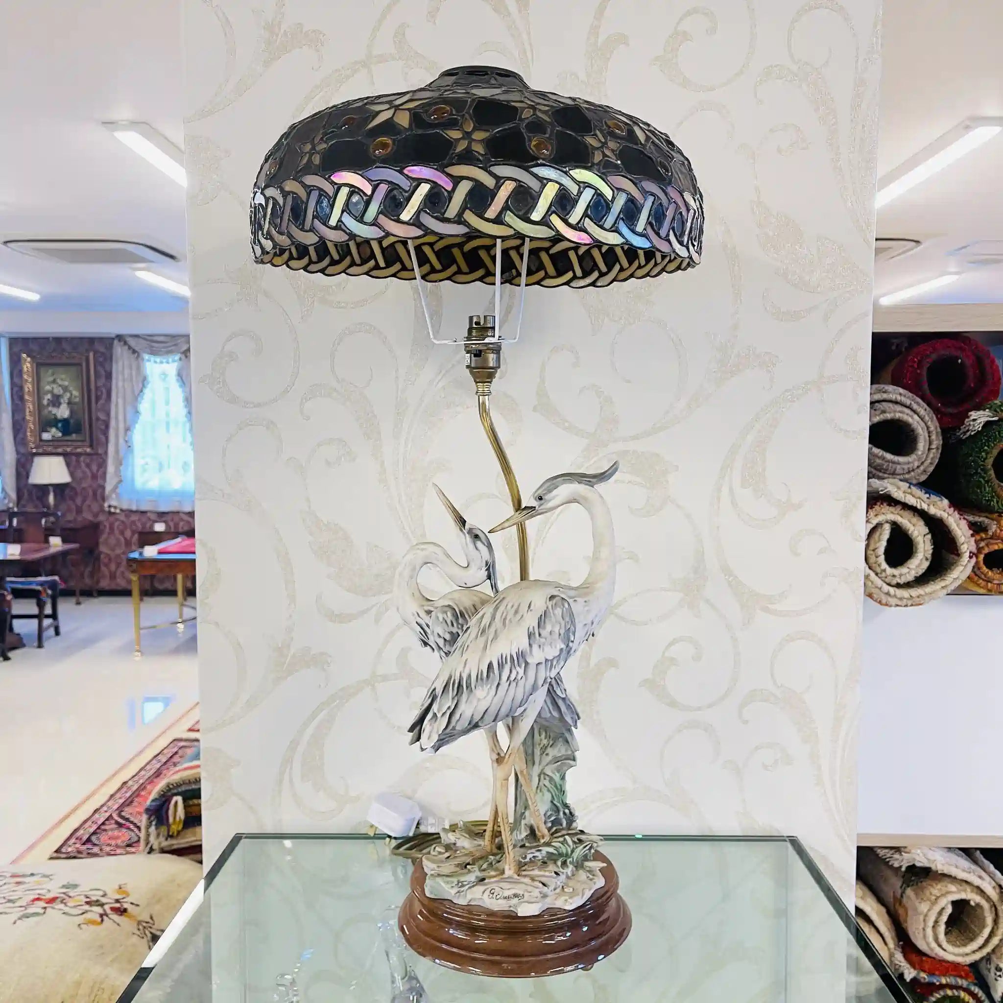 【アンティーク】 テーブルランプ＆ランプシェード