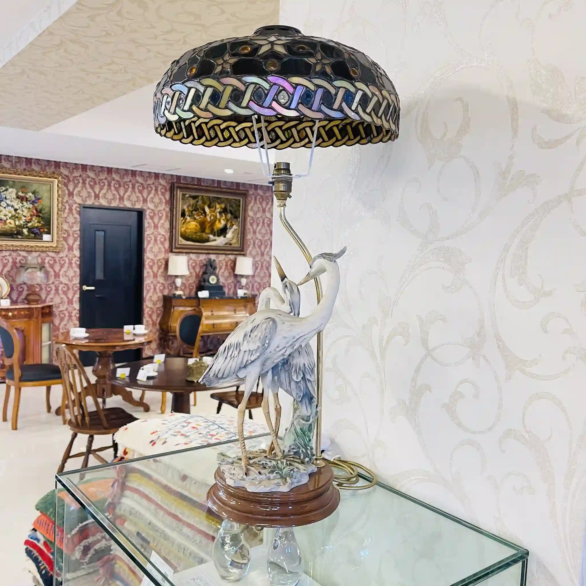 【アンティーク】 テーブルランプ＆ランプシェード