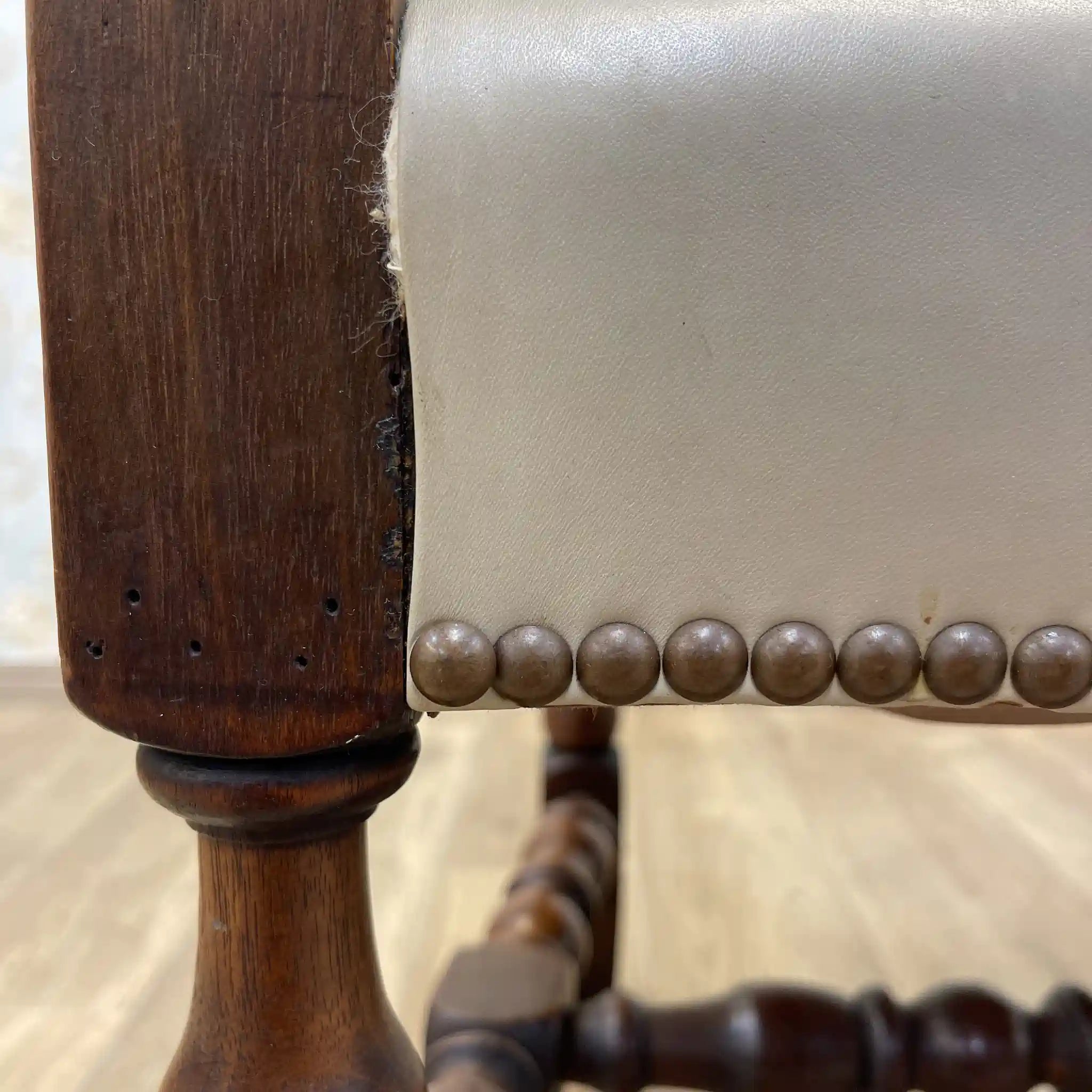 【アンティーク】 ハイバックチェア / 推定20C初頭 / ウォールナット材 / フランス / バラスター, スクロール, 透かし彫り