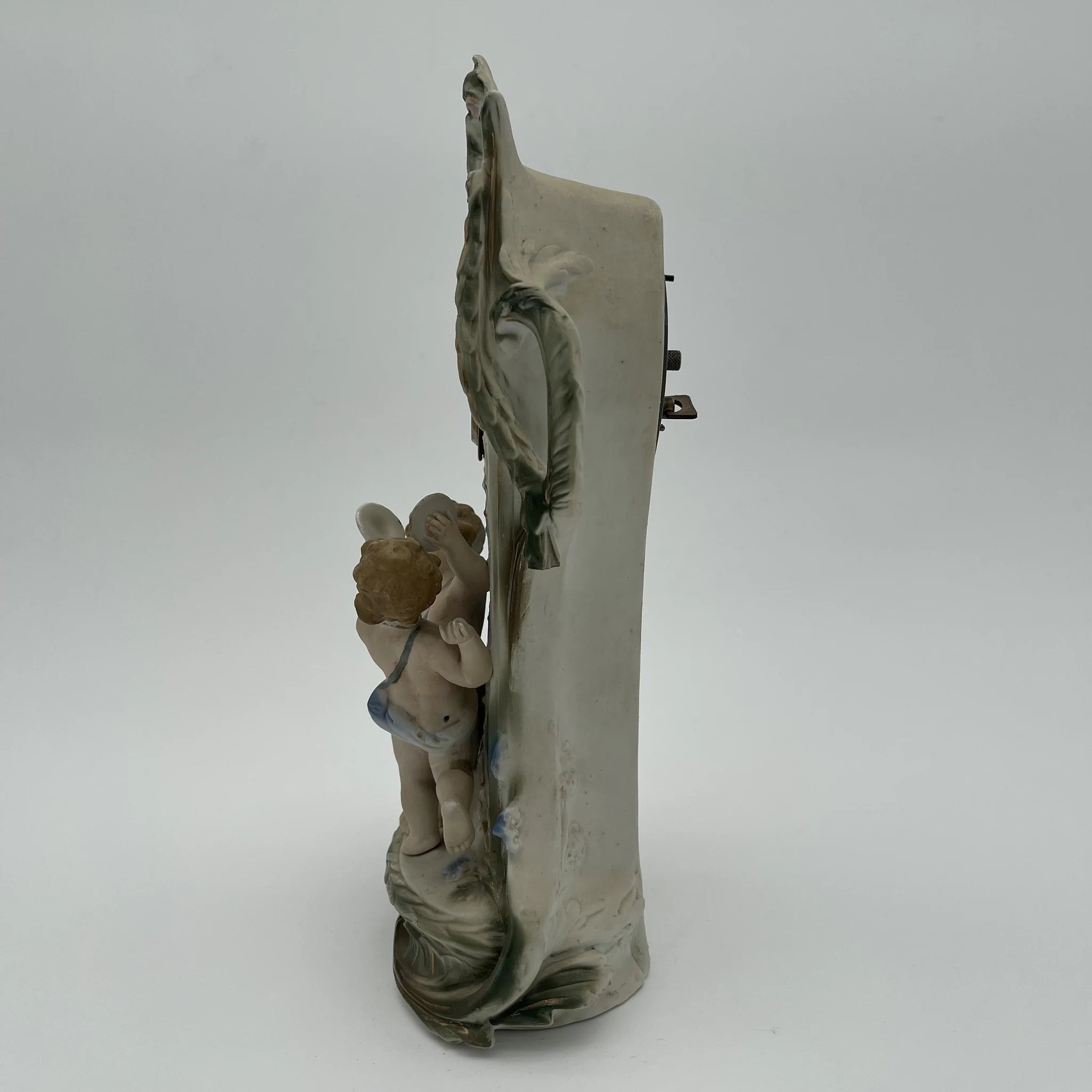 【アンティーク】 ポーセリンクロック / ネオ・ロココ（ルイ15世復古様式 / フランス / ハンドペイント・ポーセリン,ロカイユ・スクロール,エナメルダイアル