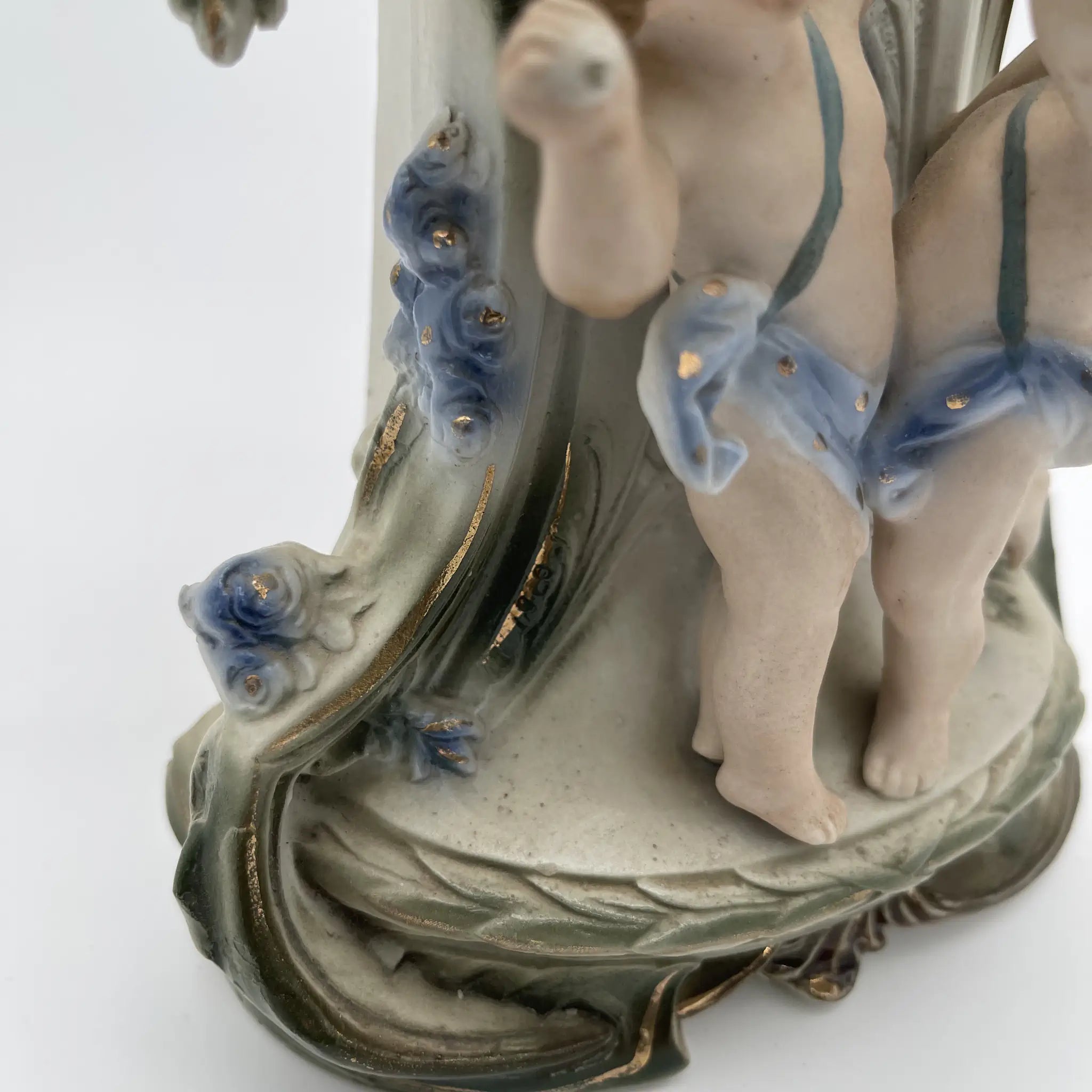 【アンティーク】 ポーセリンクロック / ネオ・ロココ（ルイ15世復古様式 / フランス / ハンドペイント・ポーセリン,ロカイユ・スクロール,エナメルダイアル