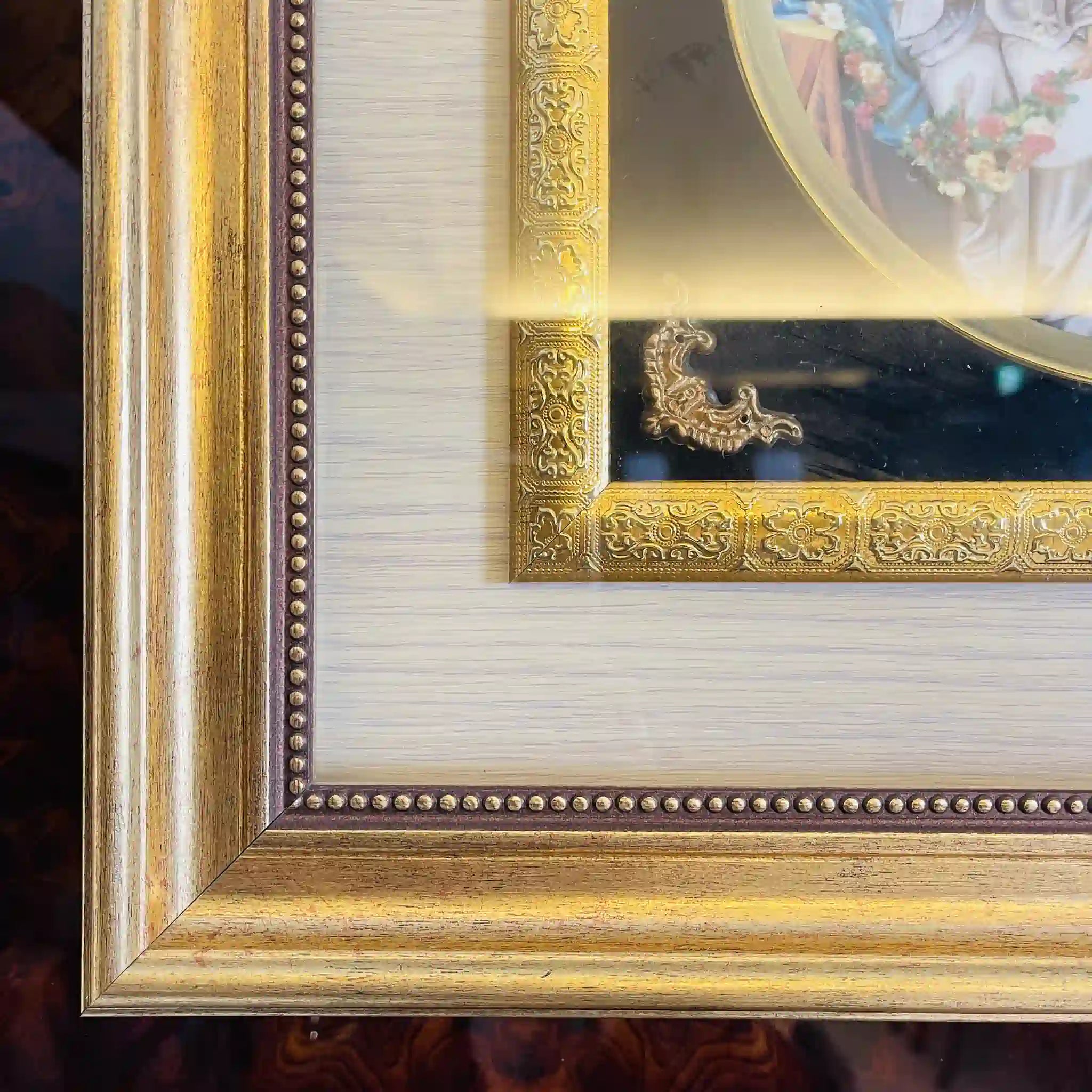 【アート/装飾品】 皿入り絵画 アートフレーム