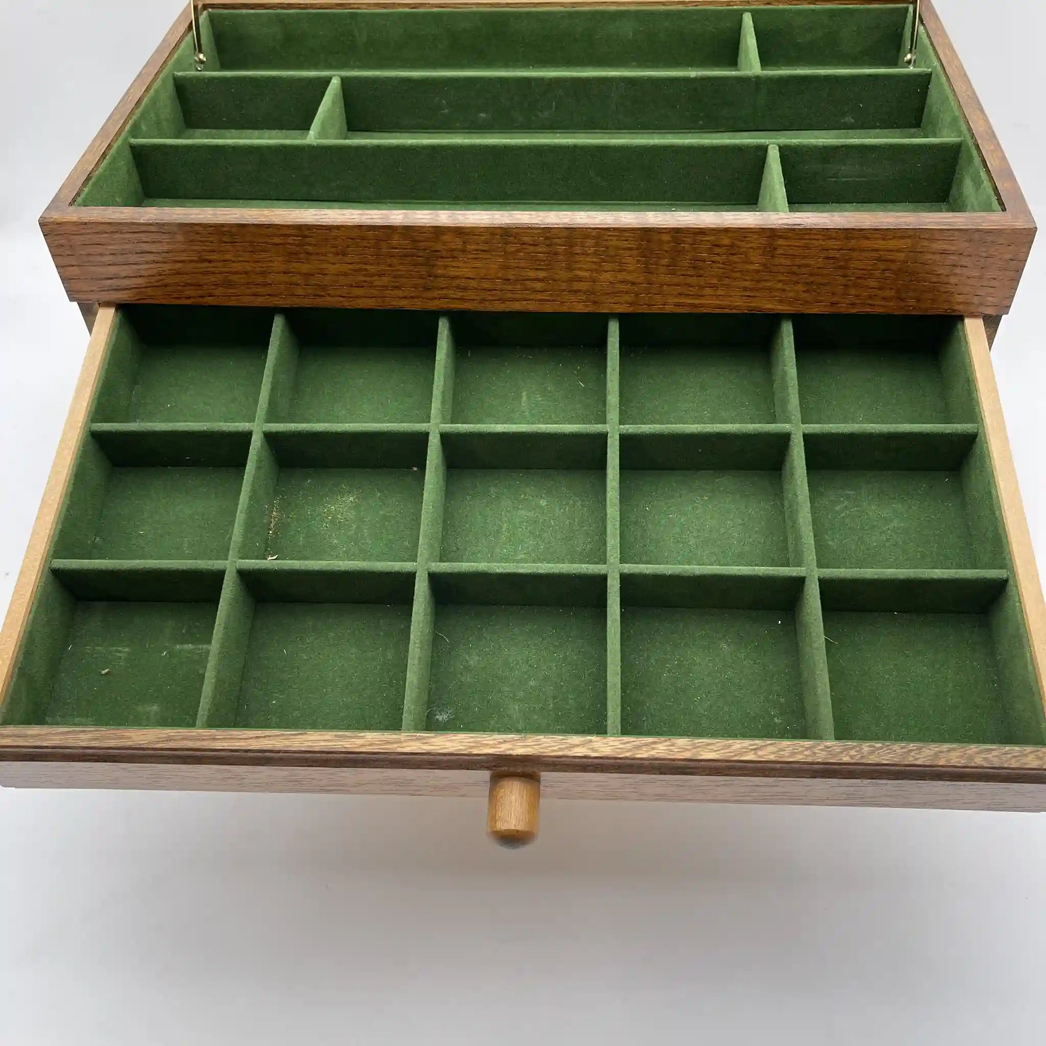 [Reuse] Jewelry box / oak / Japan / with mirror, with partitions