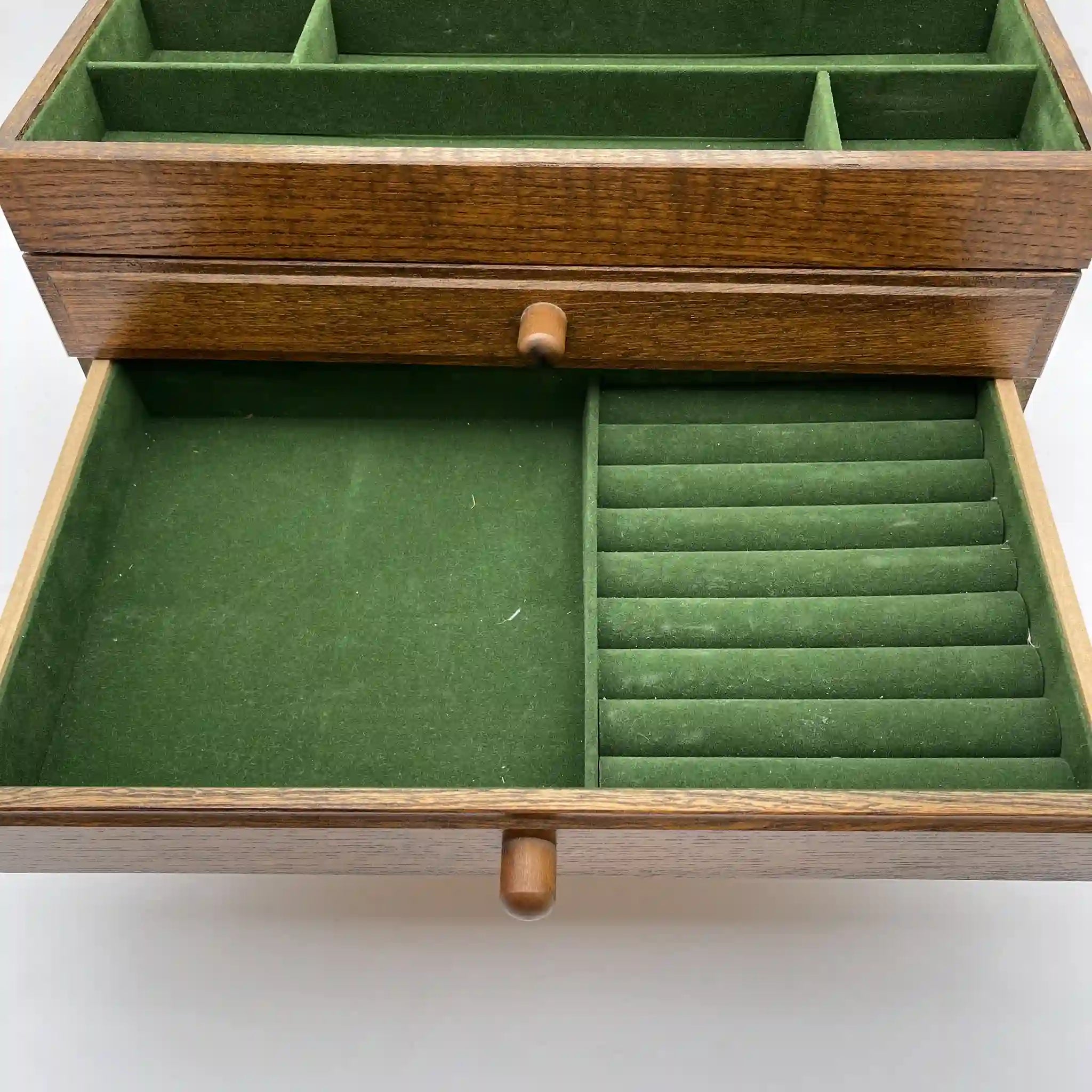 [Reuse] Jewelry box / oak / Japan / with mirror, with partitions