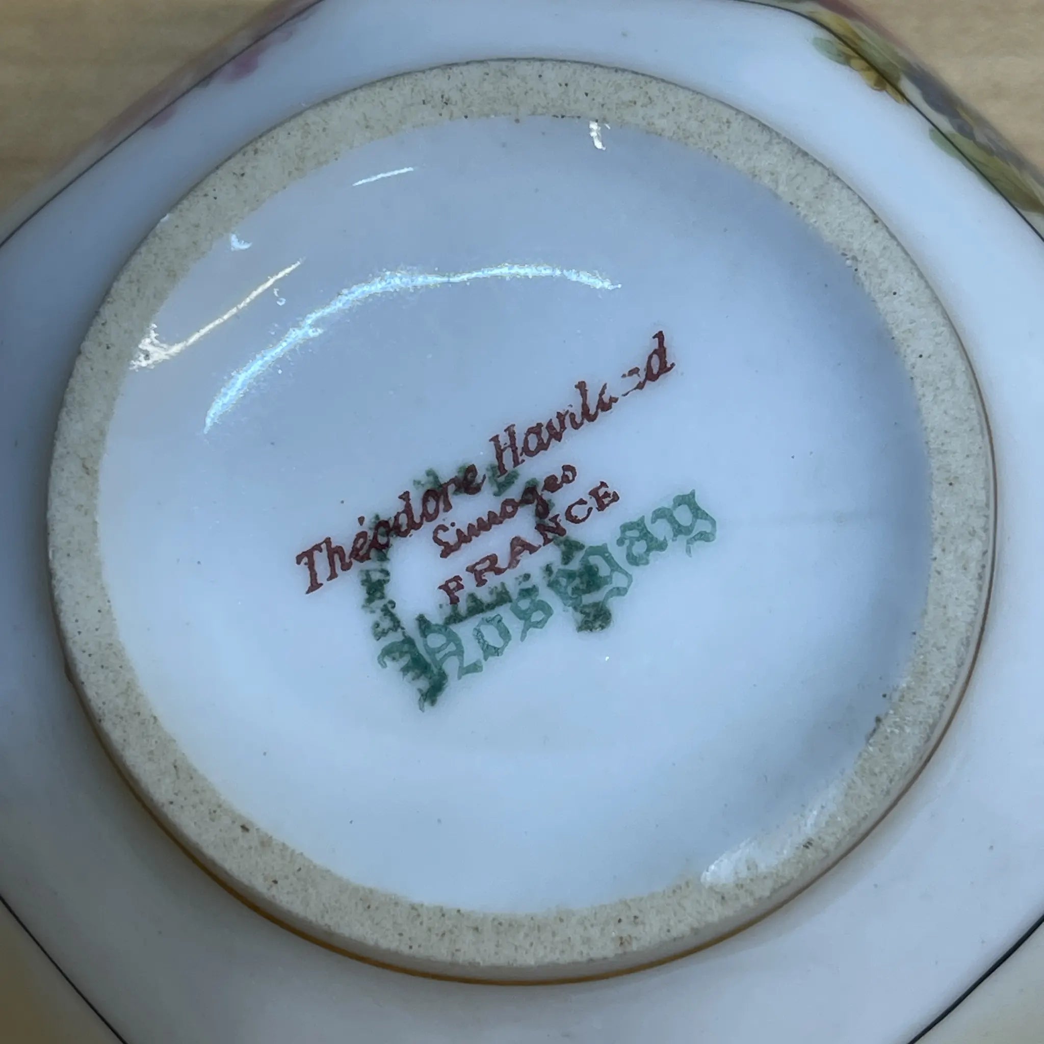 【アンティーク】 ティーカップ&ソーサー2P / Theodore Haviland (セオドア・アビランド) / Nosegay / 推定20C前中期 / 磁器 / フランス / ブーケ, 金彩