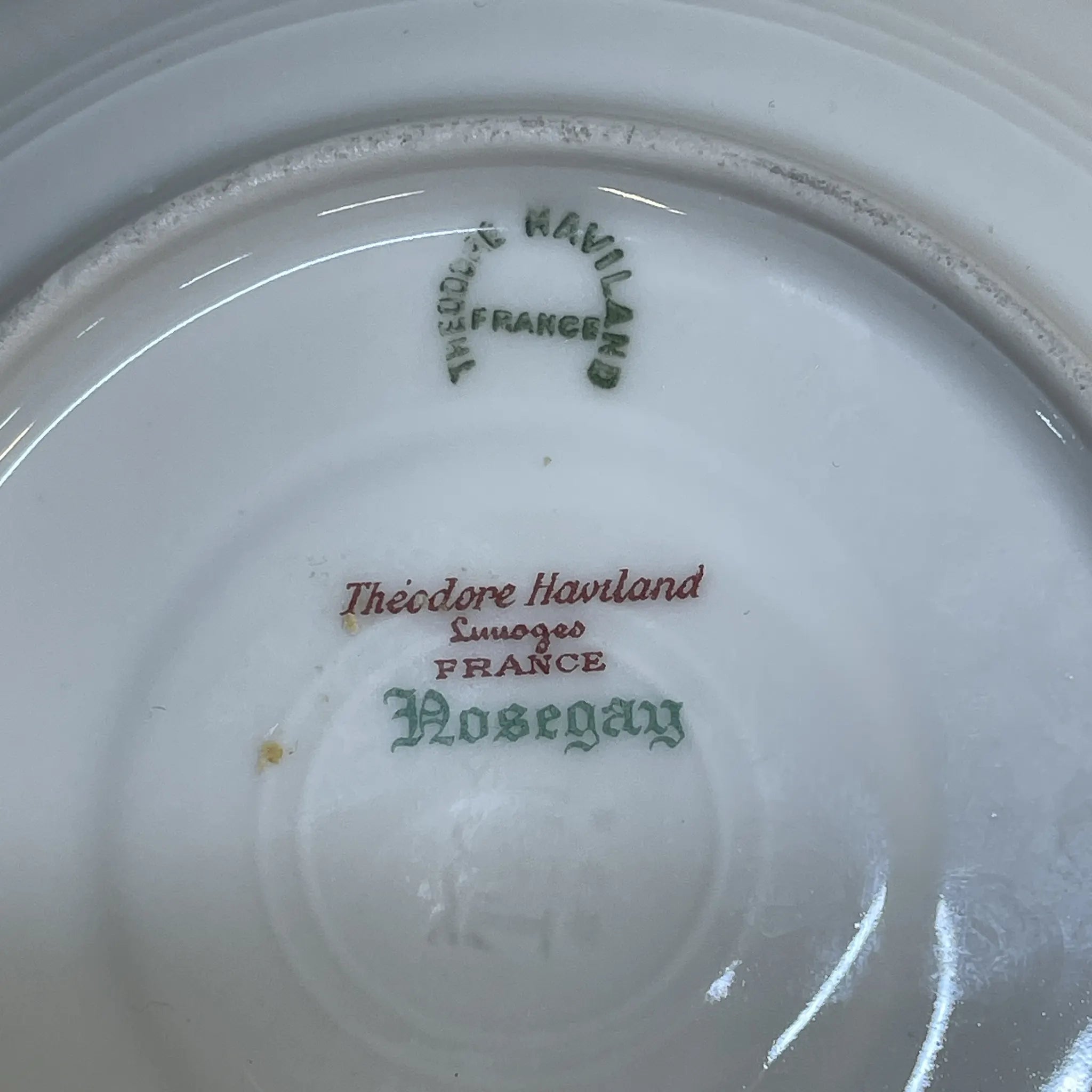 【アンティーク】 ティーカップ&ソーサー2P / Theodore Haviland (セオドア・アビランド) / Nosegay / 推定20C前中期 / 磁器 / フランス / ブーケ, 金彩